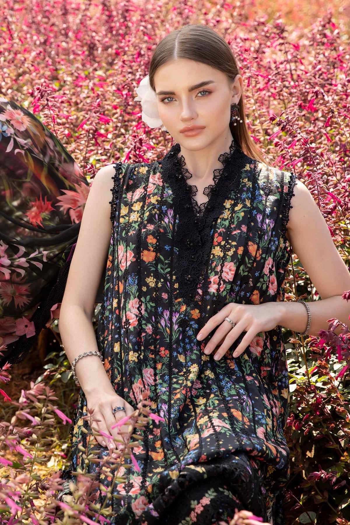Maria B Mprints spring summer unstitched lawn suits 2025 | 7B