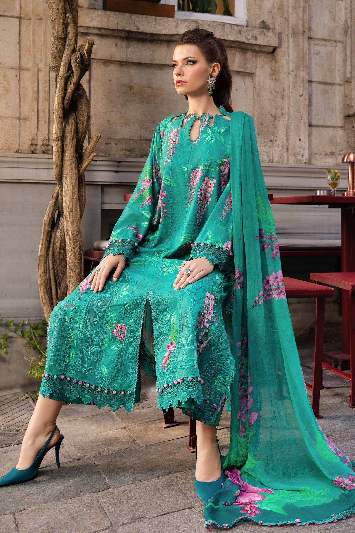 Maria B M-Prints Fall Edit Lawn Suits | 2024 | MPT-2301-A