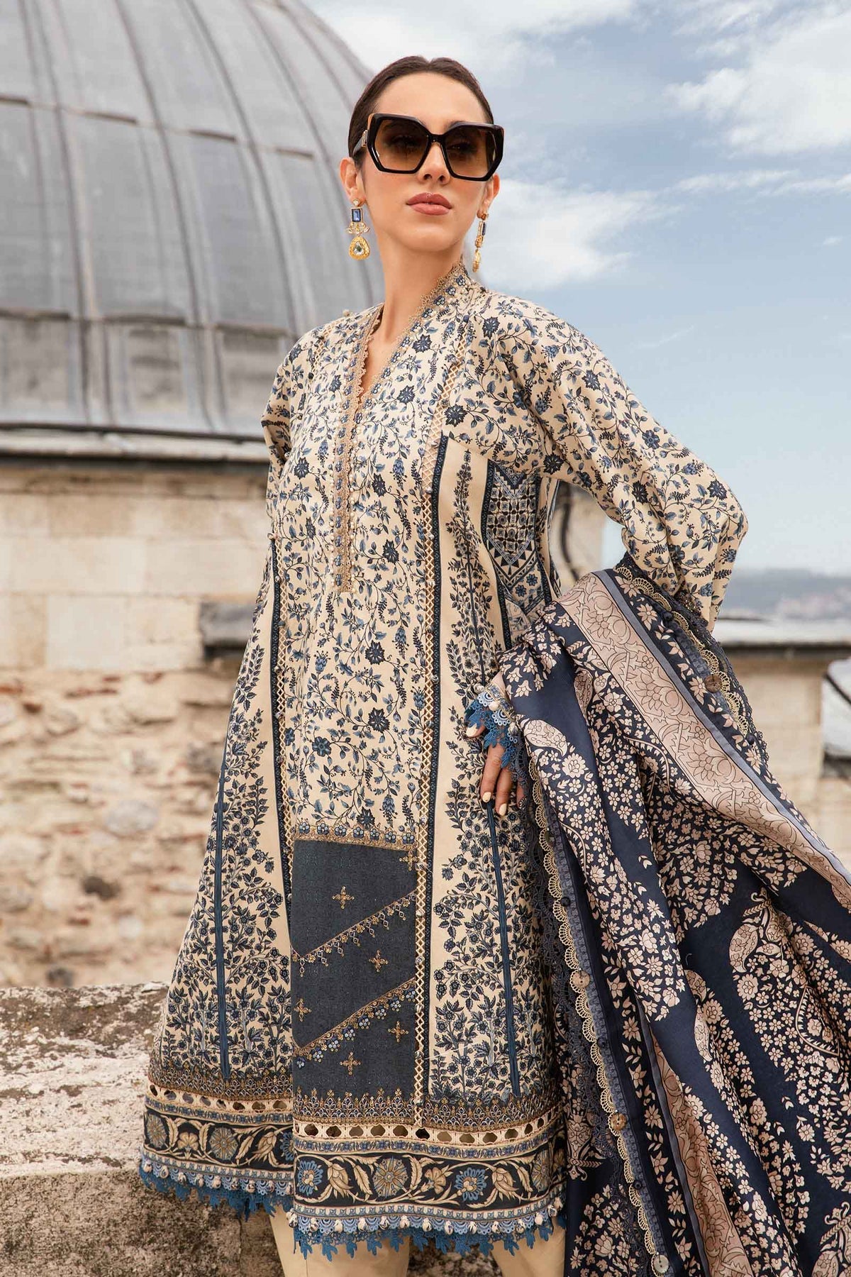 Maria B M-Prints Fall Edit Lawn Suits | 2024 | MPT-2302-A