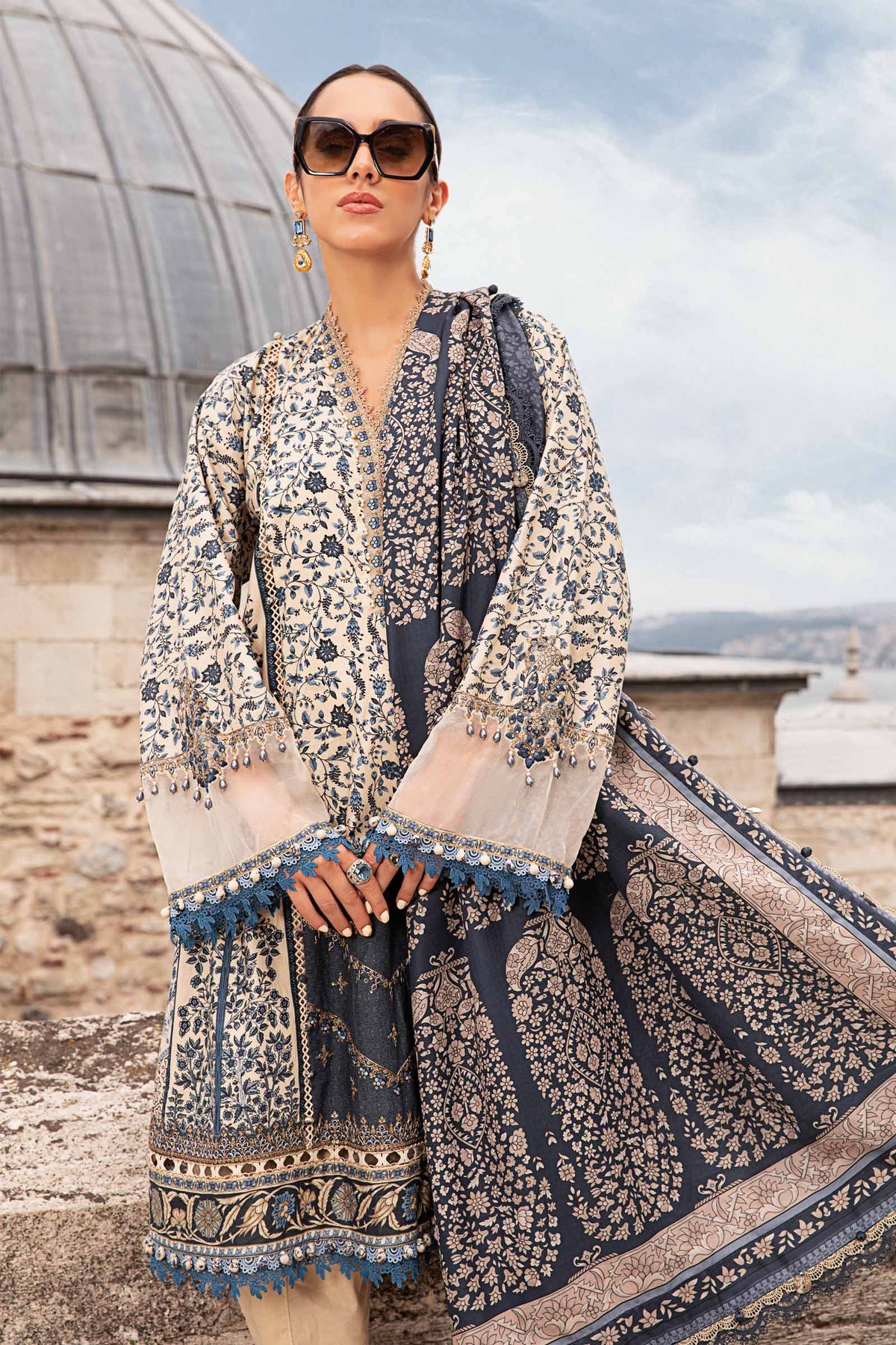 Maria B M-Prints Fall Edit Lawn Suits | 2024 | MPT-2302-A