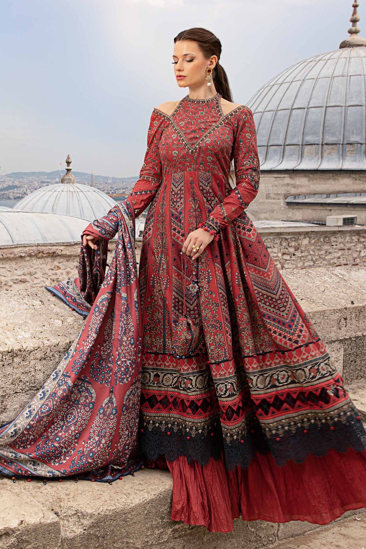 Maria B M-Prints Fall Edit Lawn Suits | 2024 | MPT-2302-B
