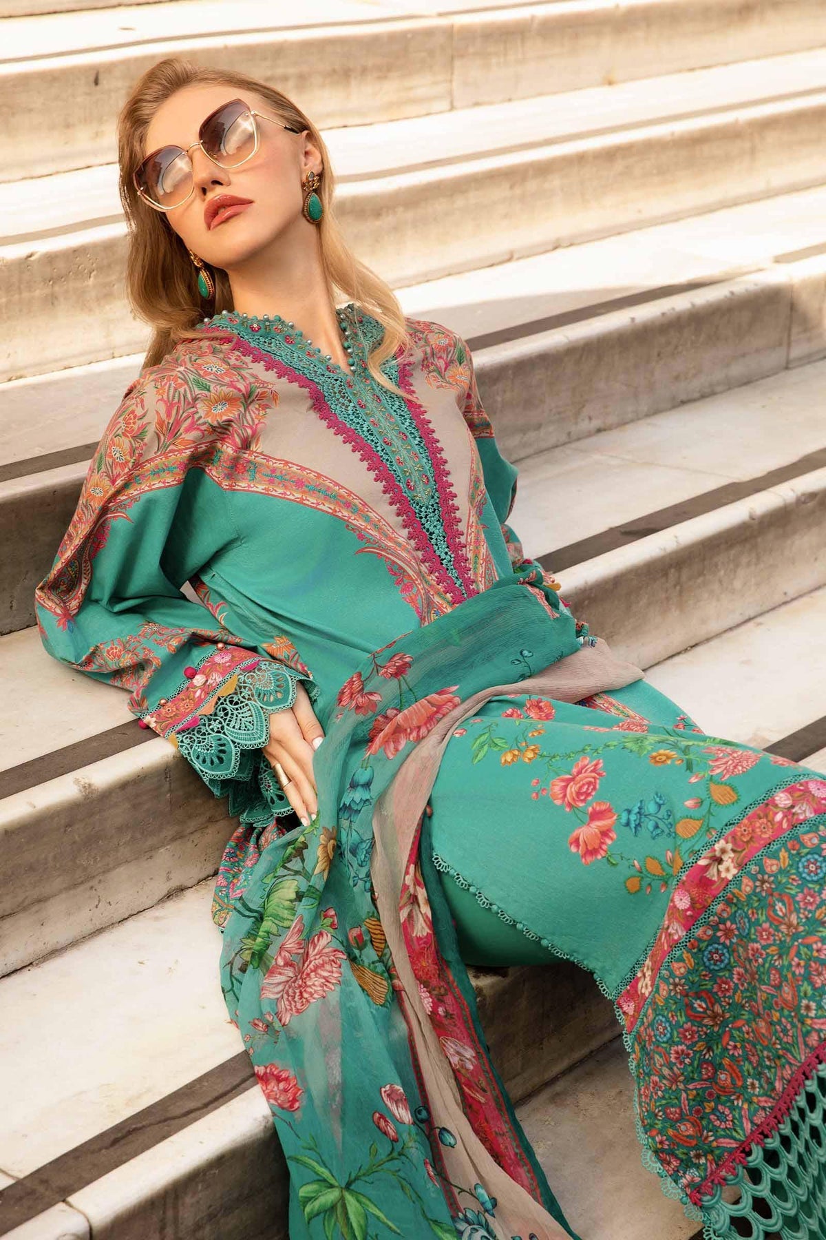 Maria B M-Prints Fall Edit Lawn Suits | 2024 | MPT-2304-A