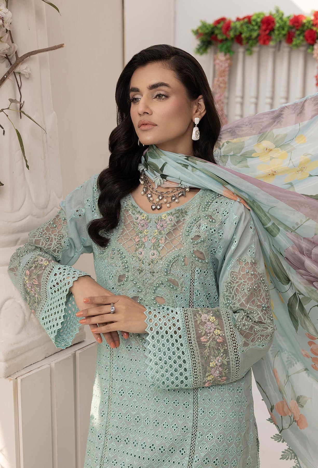 Adan’s libas Ezlyn unstitched lawn collection 2025 - Design 01