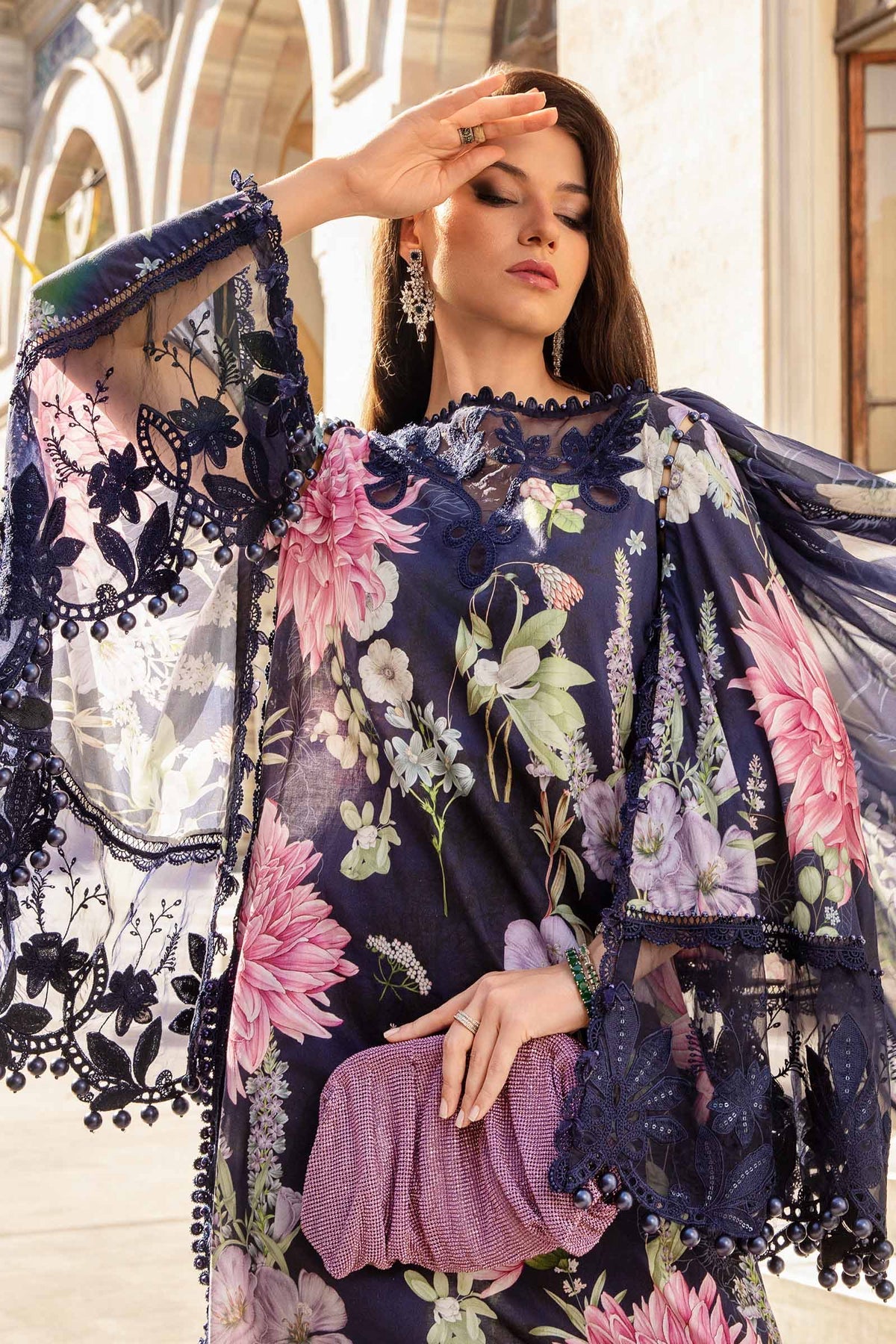 Maria B M-Prints Fall Edit Lawn Suits | 2024 | MPT-2306-B
