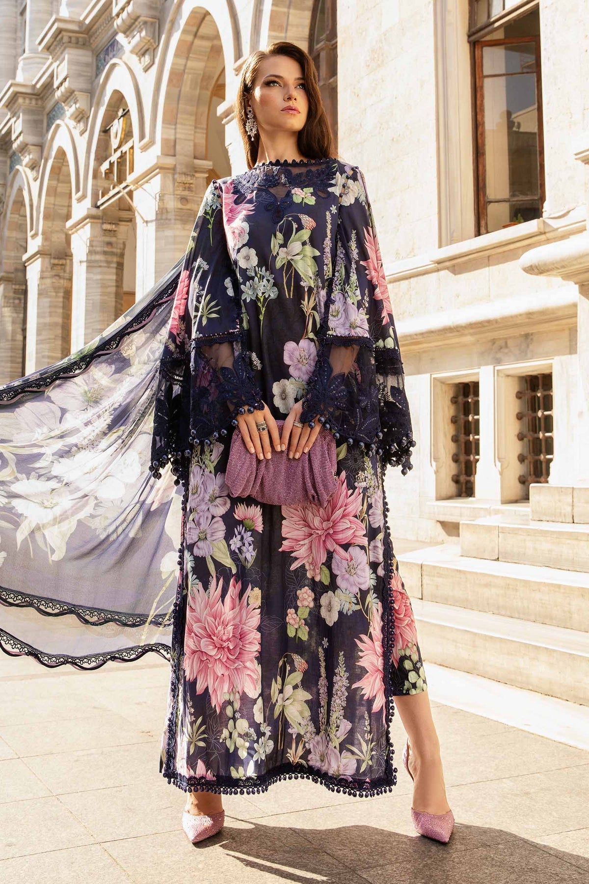 Maria B M-Prints Fall Edit Lawn Suits | 2024 | MPT-2306-B