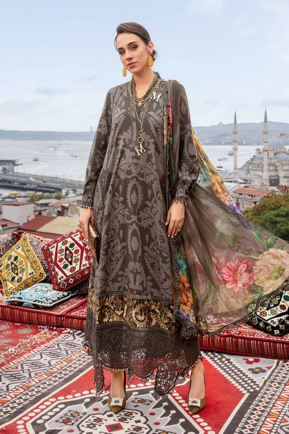 Maria B M-Prints Fall Edit Lawn Suits | 2024 | MPT-2307-A