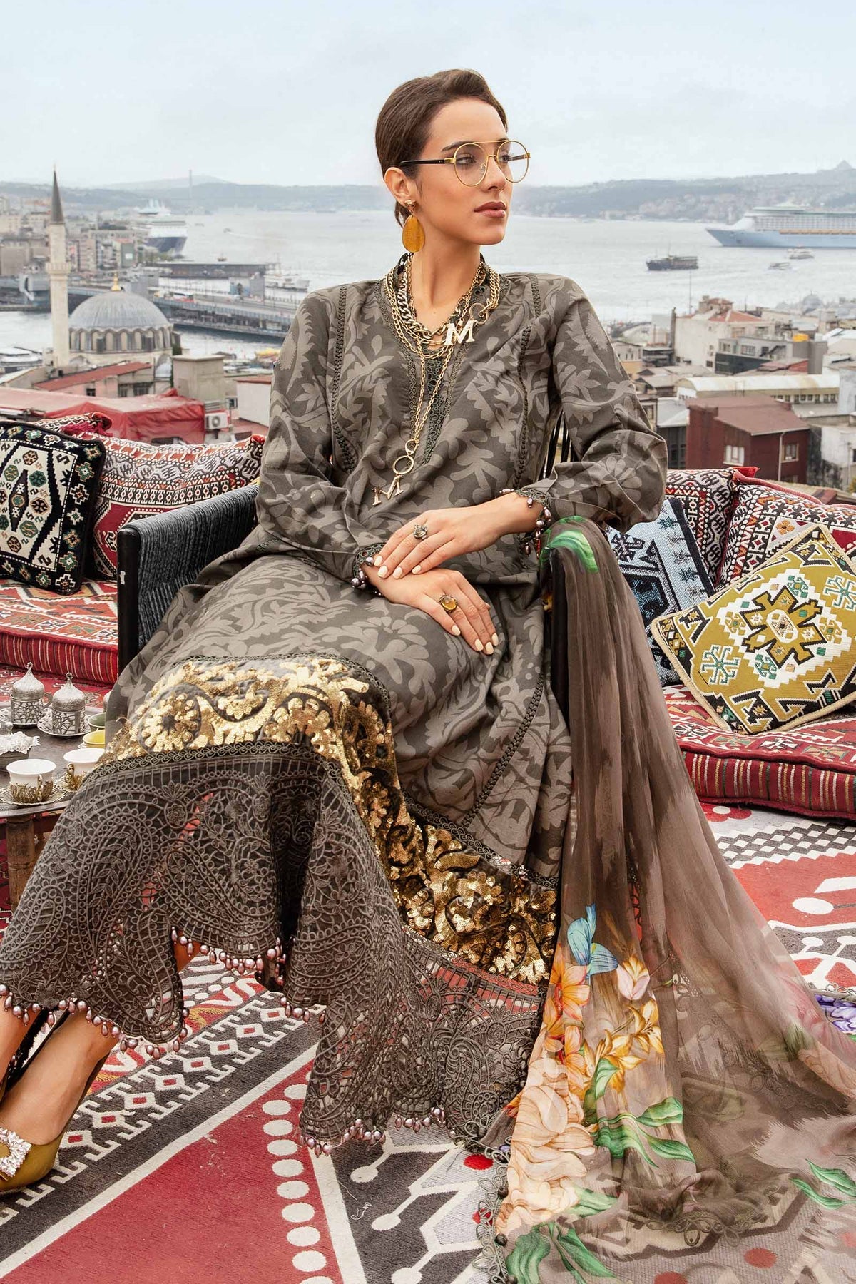 Maria B M-Prints Fall Edit Lawn Suits | 2024 | MPT-2307-A