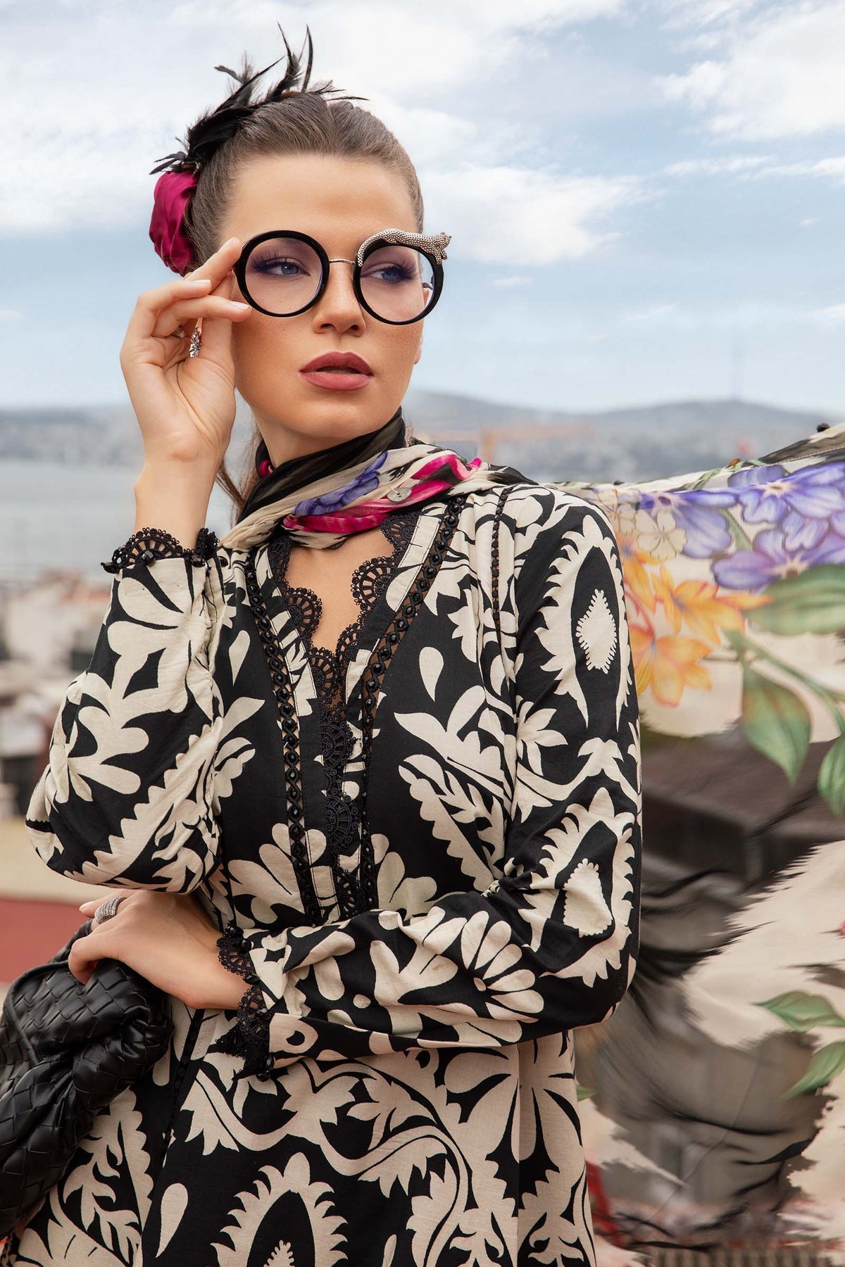 Maria B M-Prints Fall Edit Lawn Suits | 2024 | MPT-2307-B