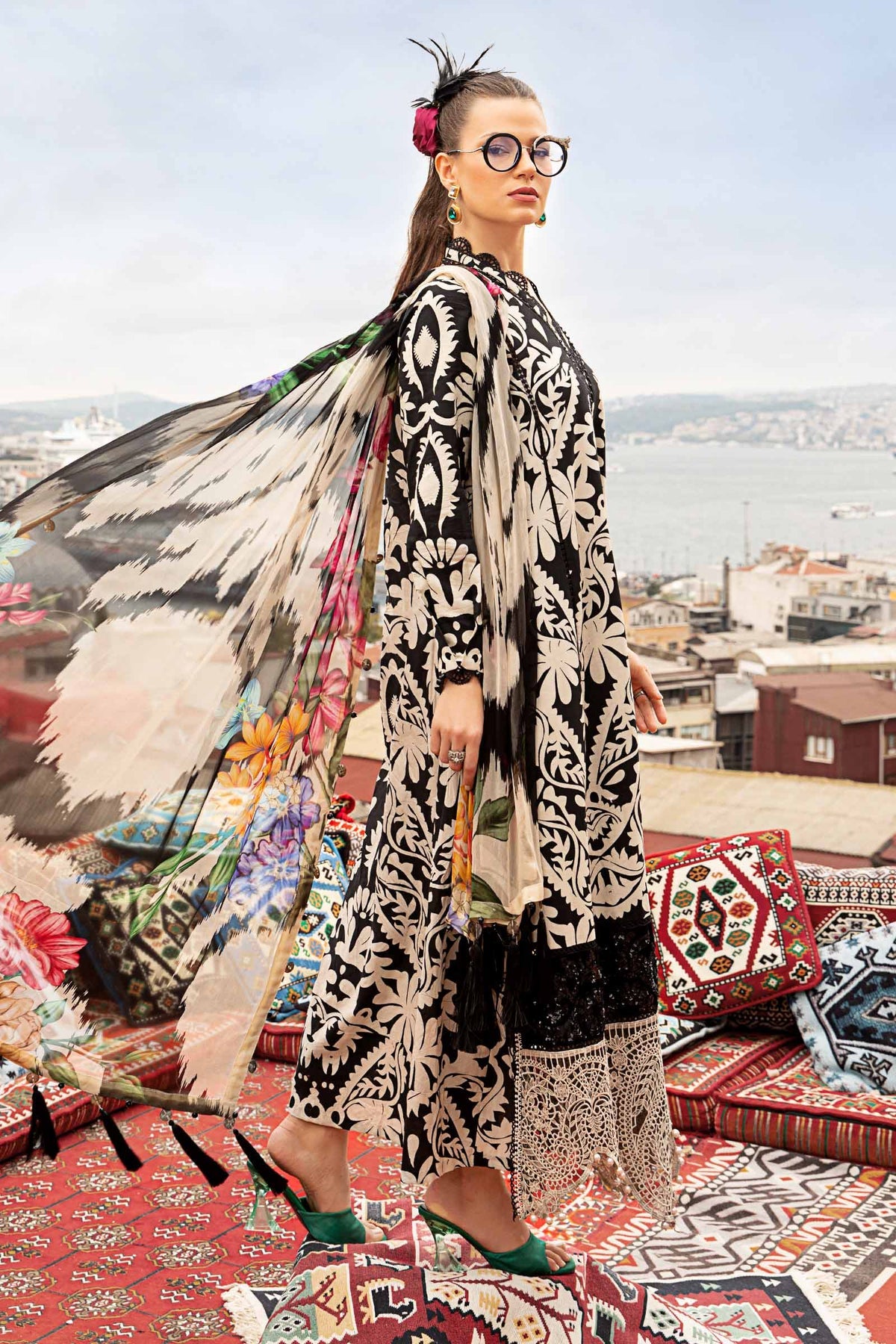 Maria B M-Prints Fall Edit Lawn Suits | 2024 | MPT-2307-B