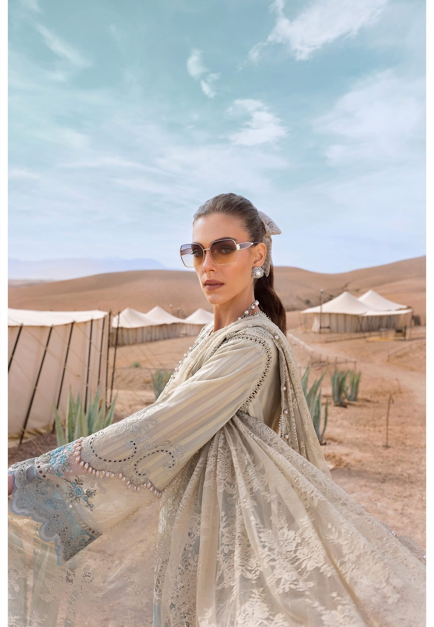Maria B luxury lawn suits 2025 - 15B