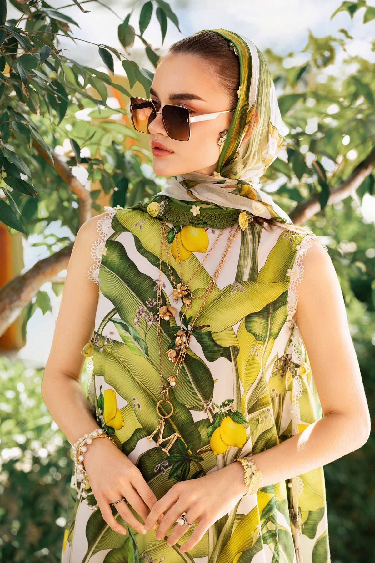 Maria B Mprints spring summer unstitched lawn suits 2025 | 3A