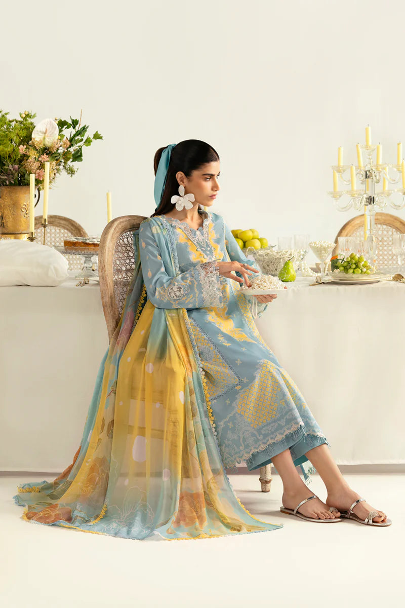 Qalamkar Qprints unstitched lawn suits - 2025 - Elva