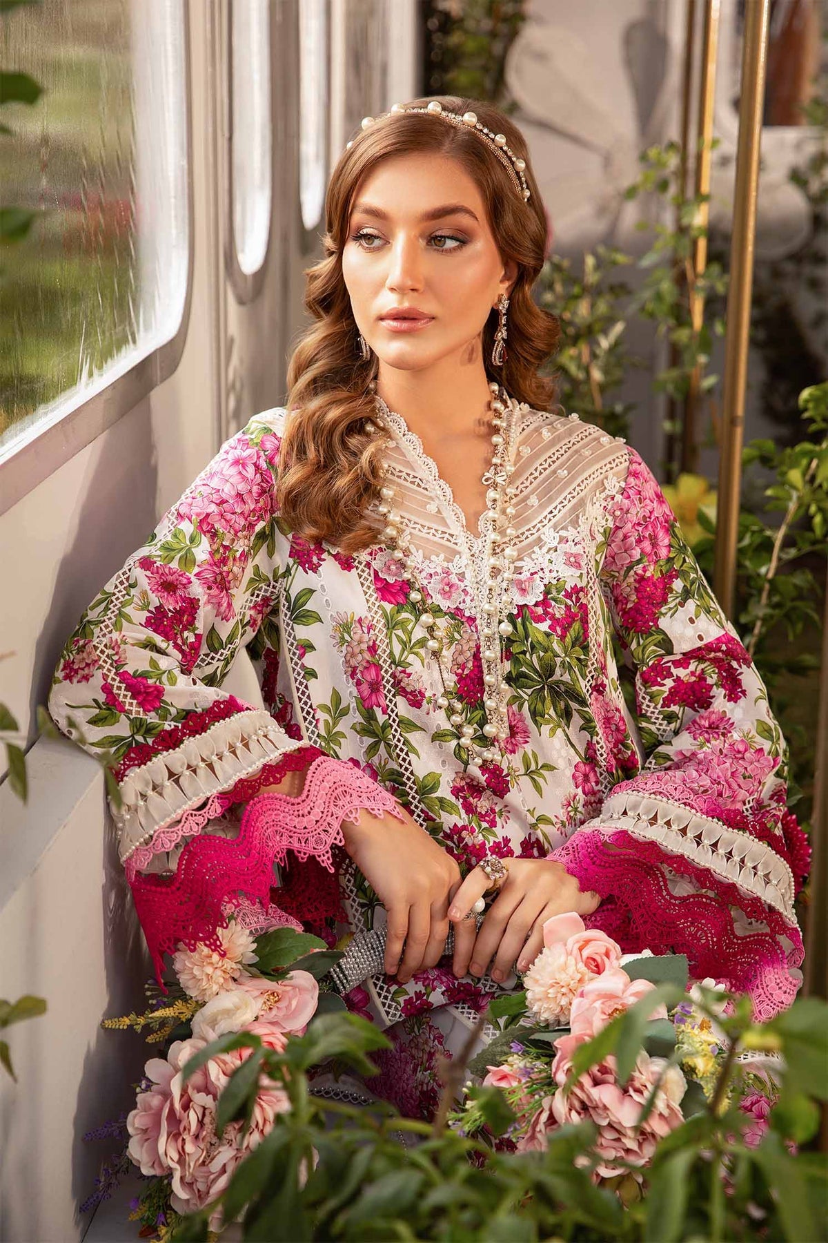 MARIA B M.Prints | Spring Summer Lawn Suits : 2024 | 2A