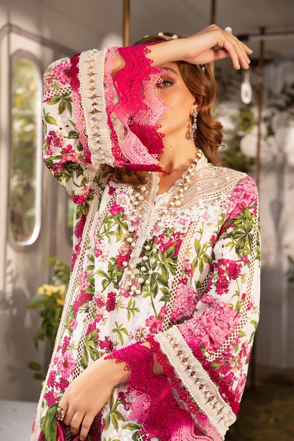 MARIA B M.Prints | Spring Summer Lawn Suits : 2024 | 2A