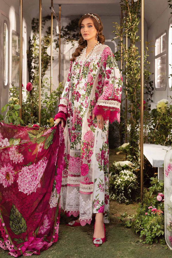 MARIA B M.Prints | Spring Summer Lawn Suits : 2024 | 2A