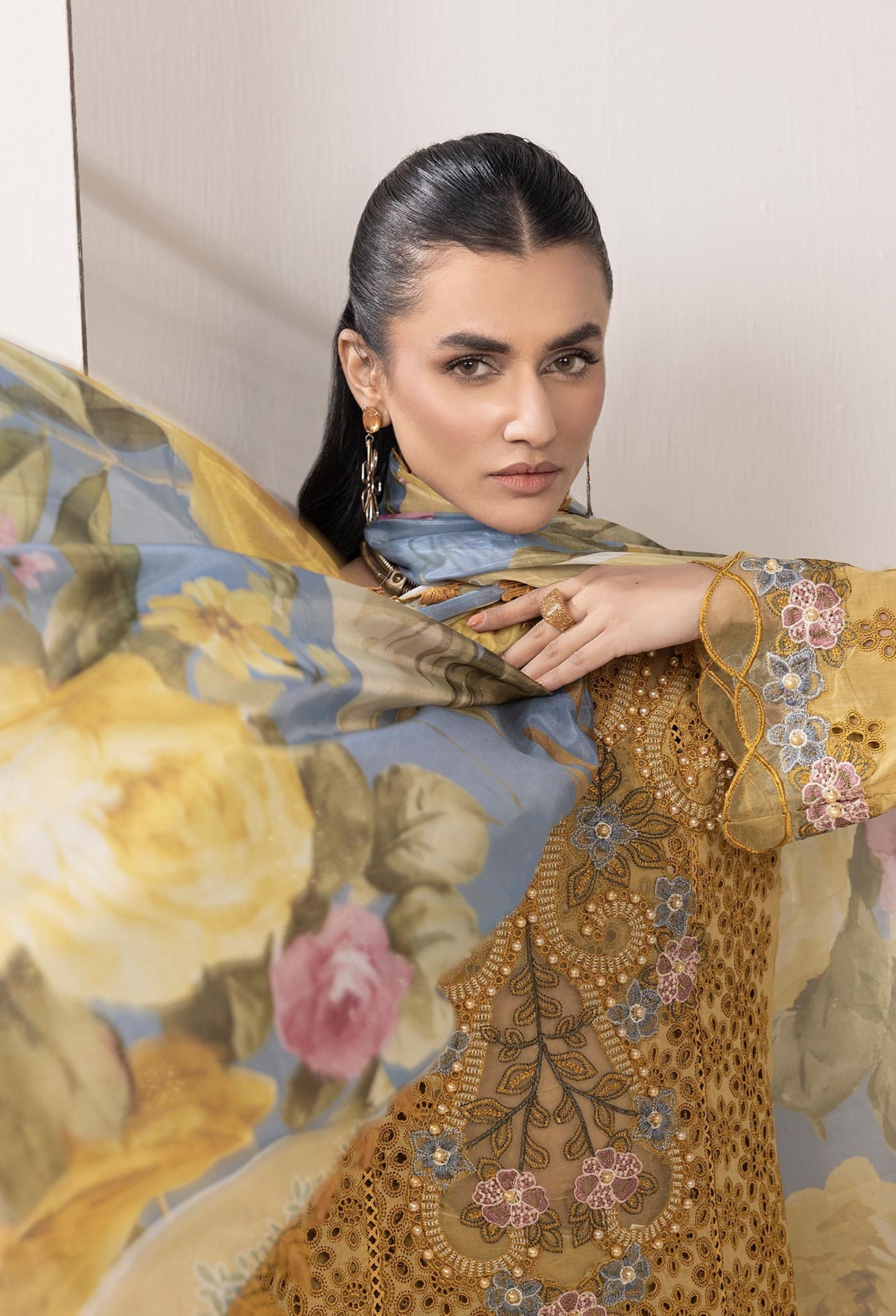 Adan’s libas Ezlyn unstitched lawn collection 2025 - Design 07