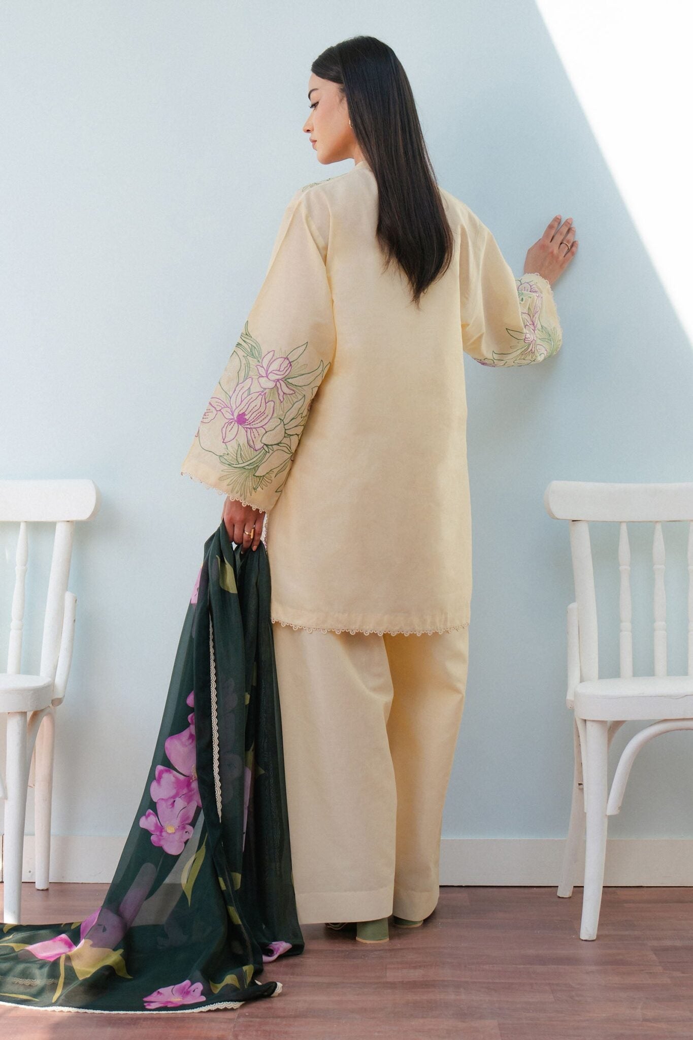 Coco by Zara Shahjahan Embroidered lawn suits 2025 - 1B