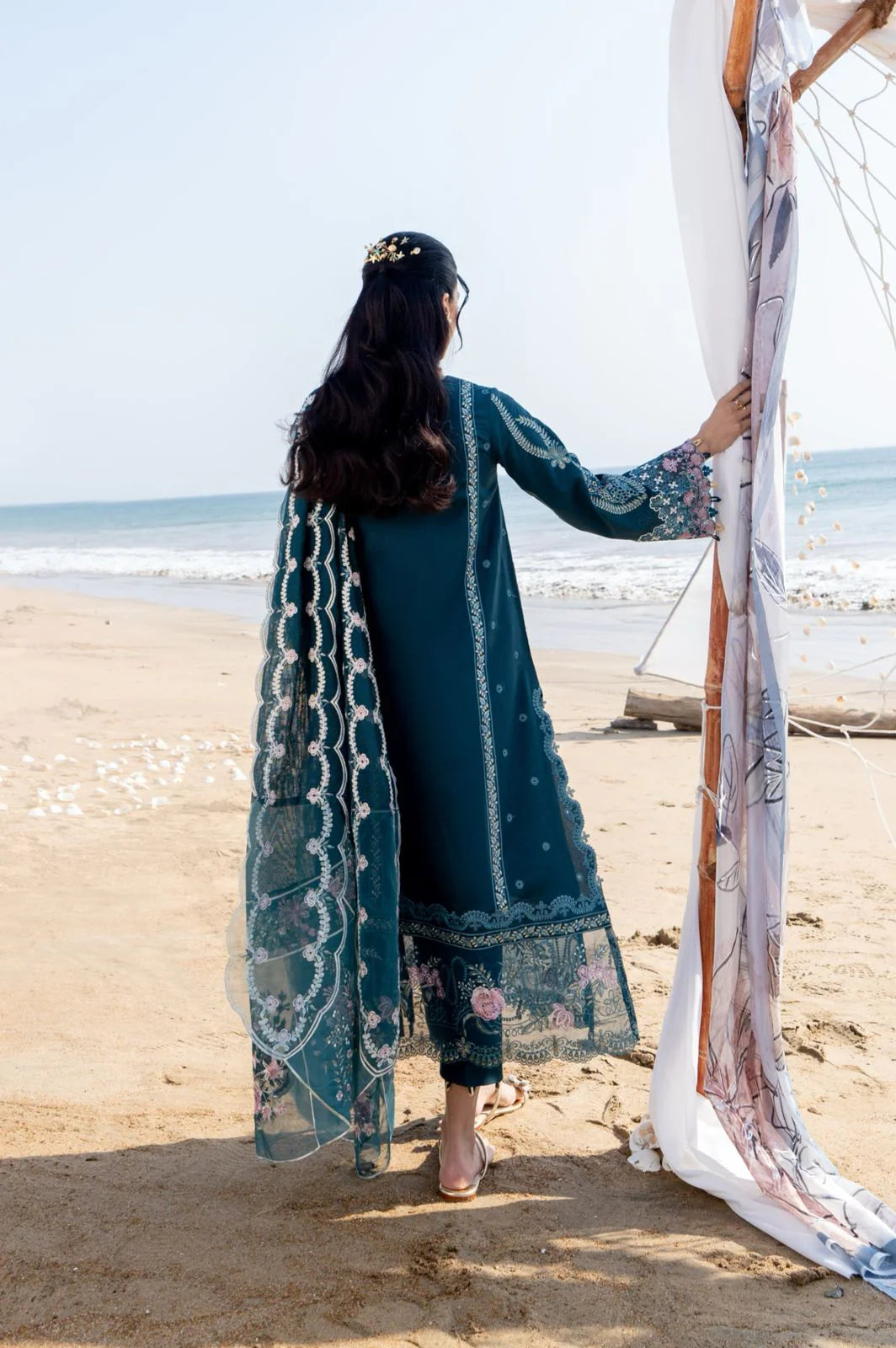Saagar by aabyaan luxury festive unstitched lawn suits 2025 |Ishana - AS-06