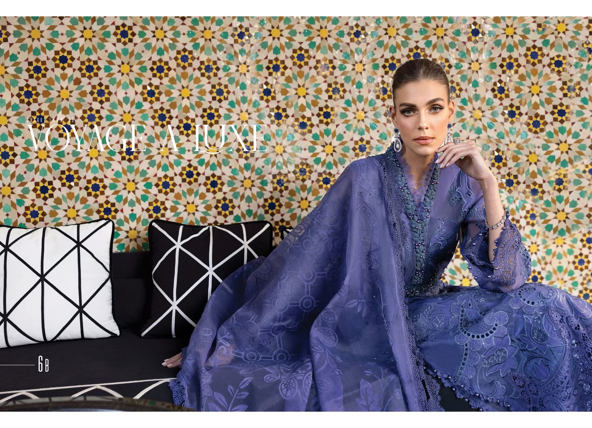 Maria B luxury lawn suits 2025 - 6B