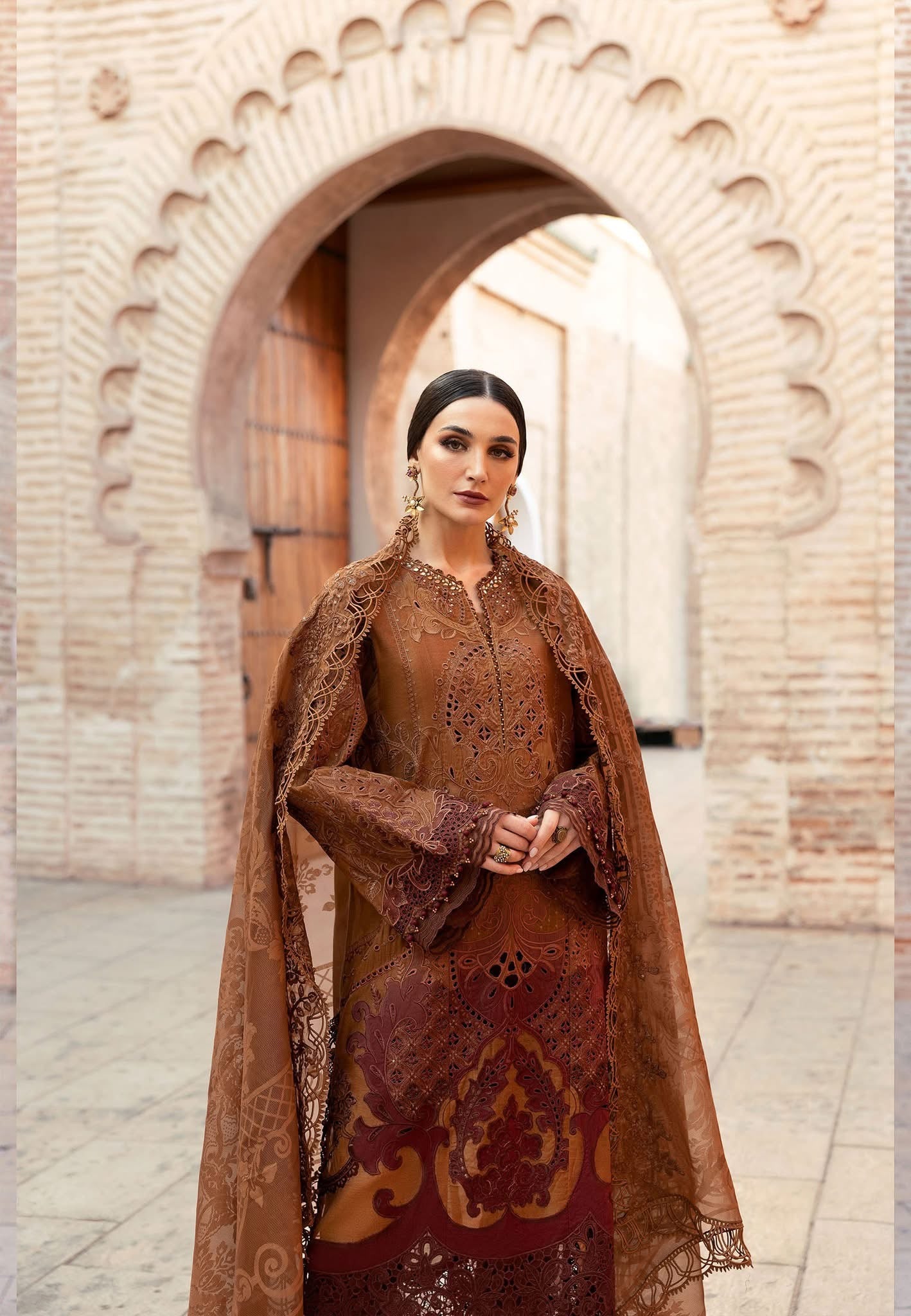 Maria B luxury lawn suits 2025 - 1B