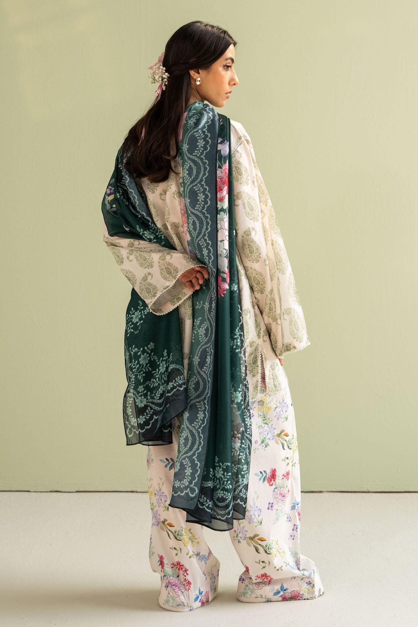 Coco prints unstitched lawn suits by Zara Shahjahan 2025| Paisley - 6B