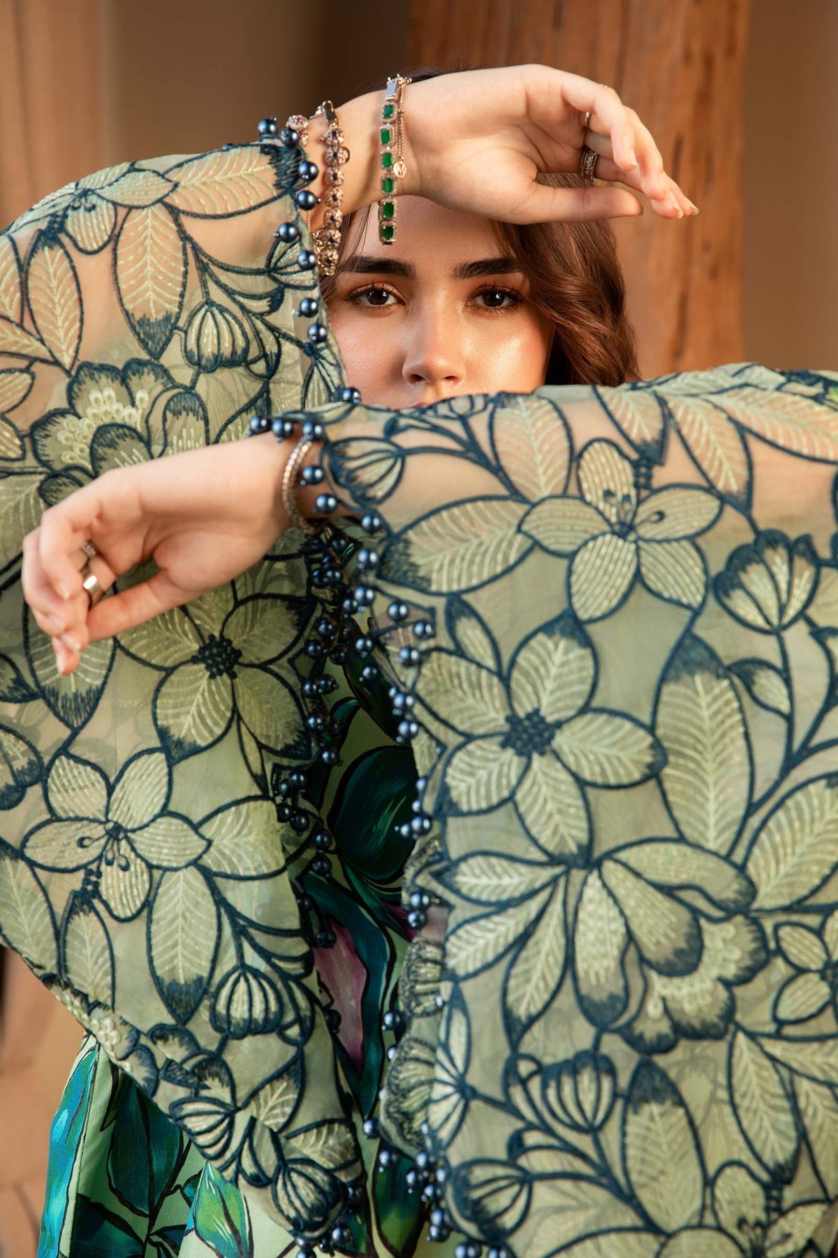 Maria B Mprints spring summer unstitched lawn suits 2025 | 5B