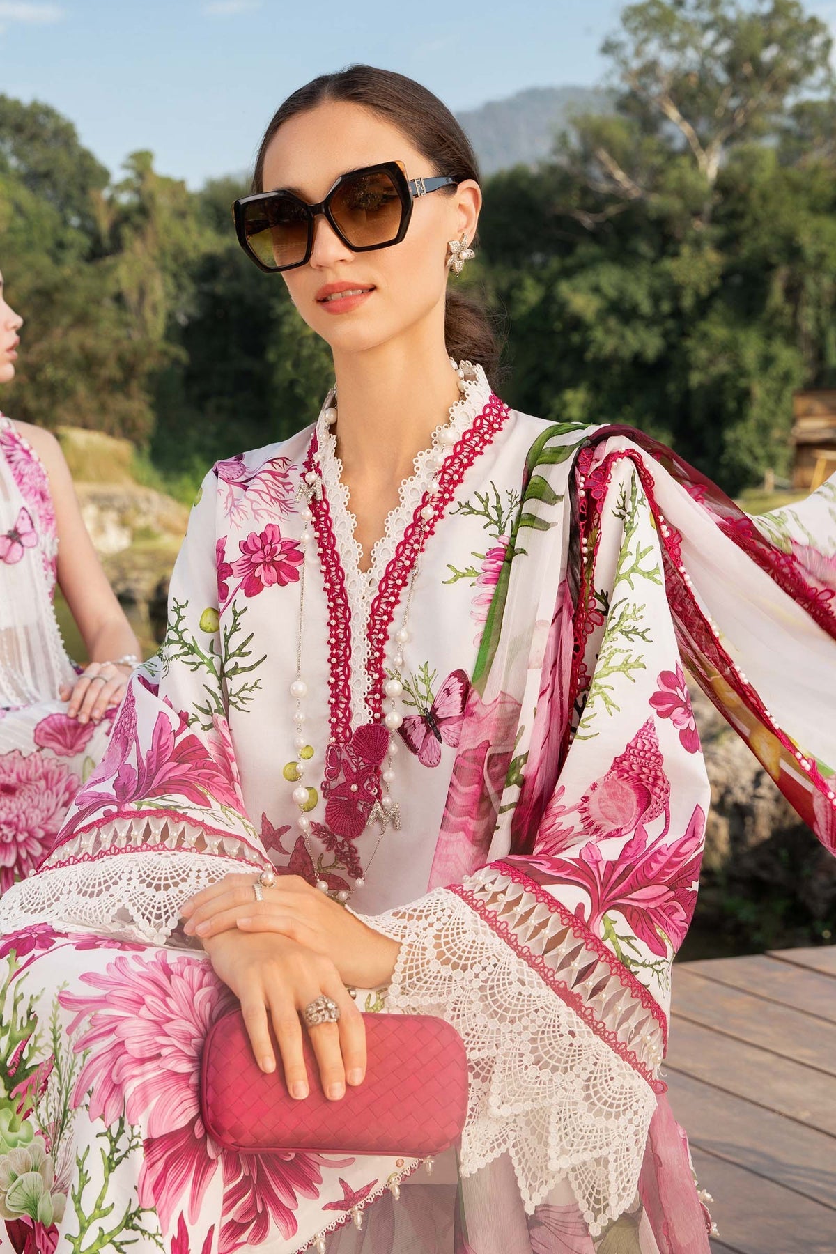 Maria B Mprints spring summer unstitched lawn suits 2025 | 10A