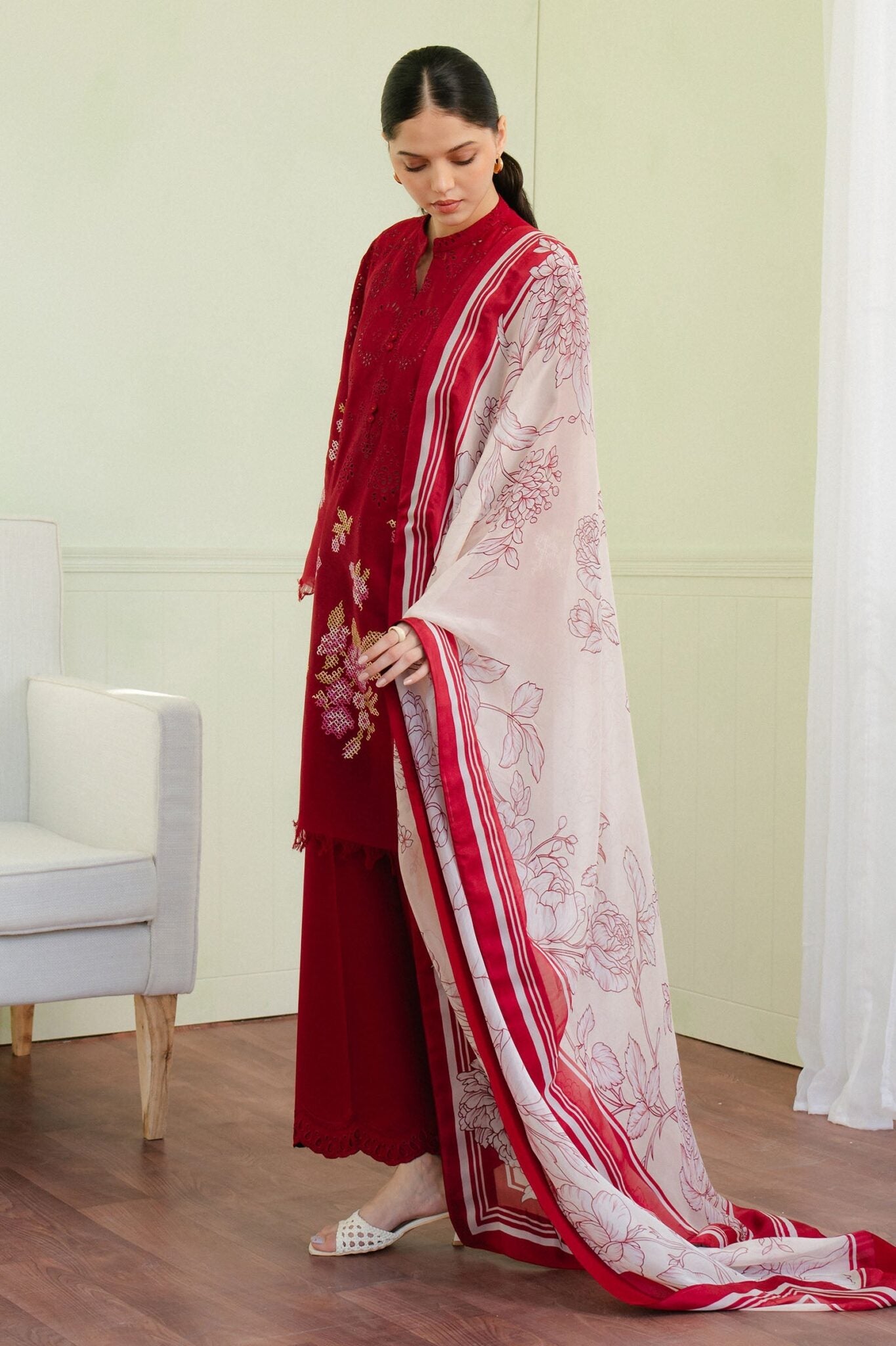 Coco by Zara Shahjahan Embroidered lawn suits 2025 - 6A
