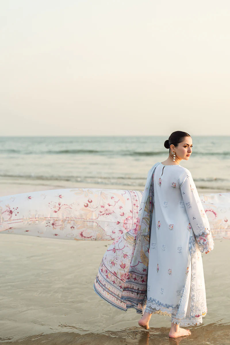 Qalamkar Sahil luxury unstitched lawn suits 2025 - FK-02