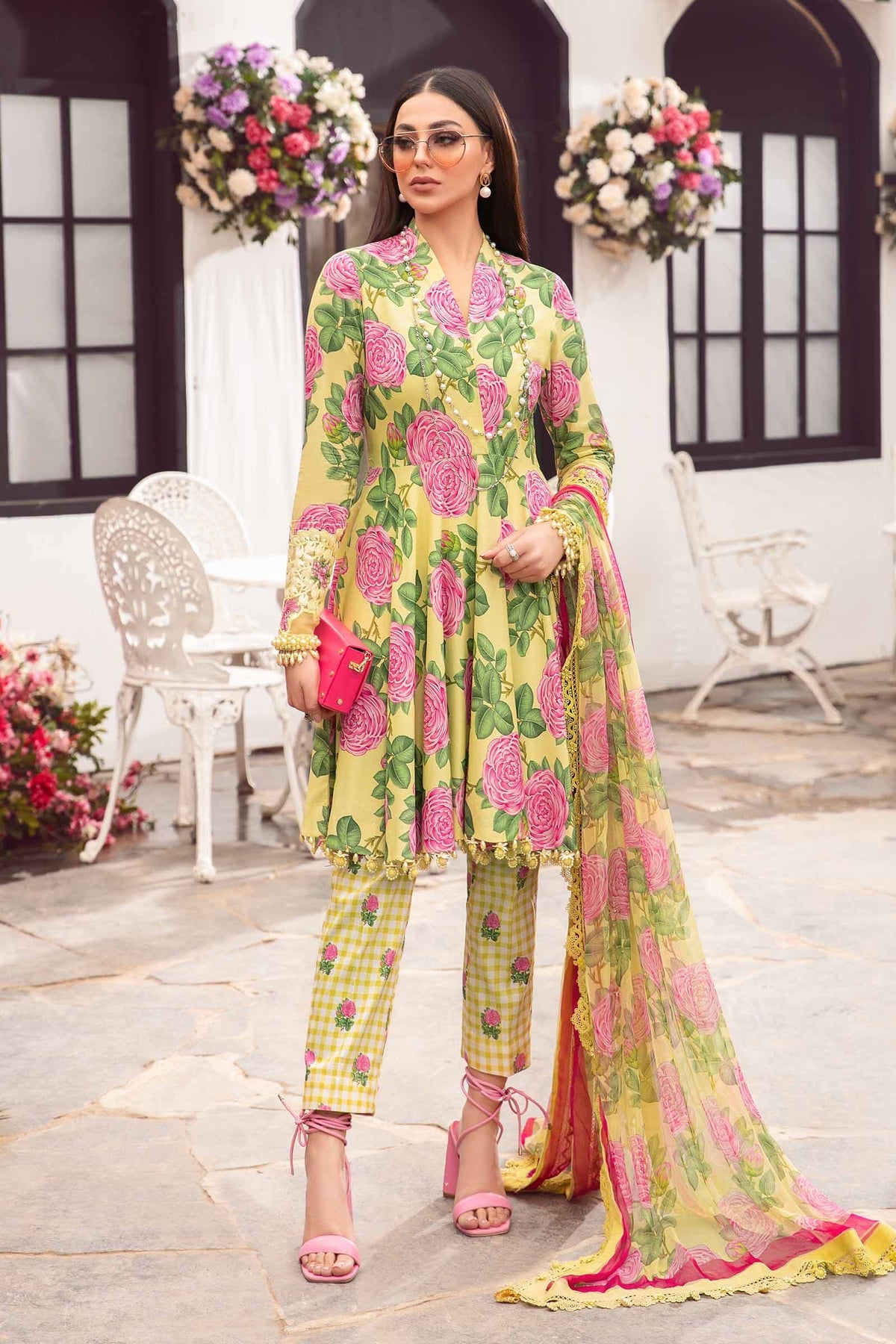 MARIA B M.Prints | Spring Summer Lawn Suits : 2024 | 3A