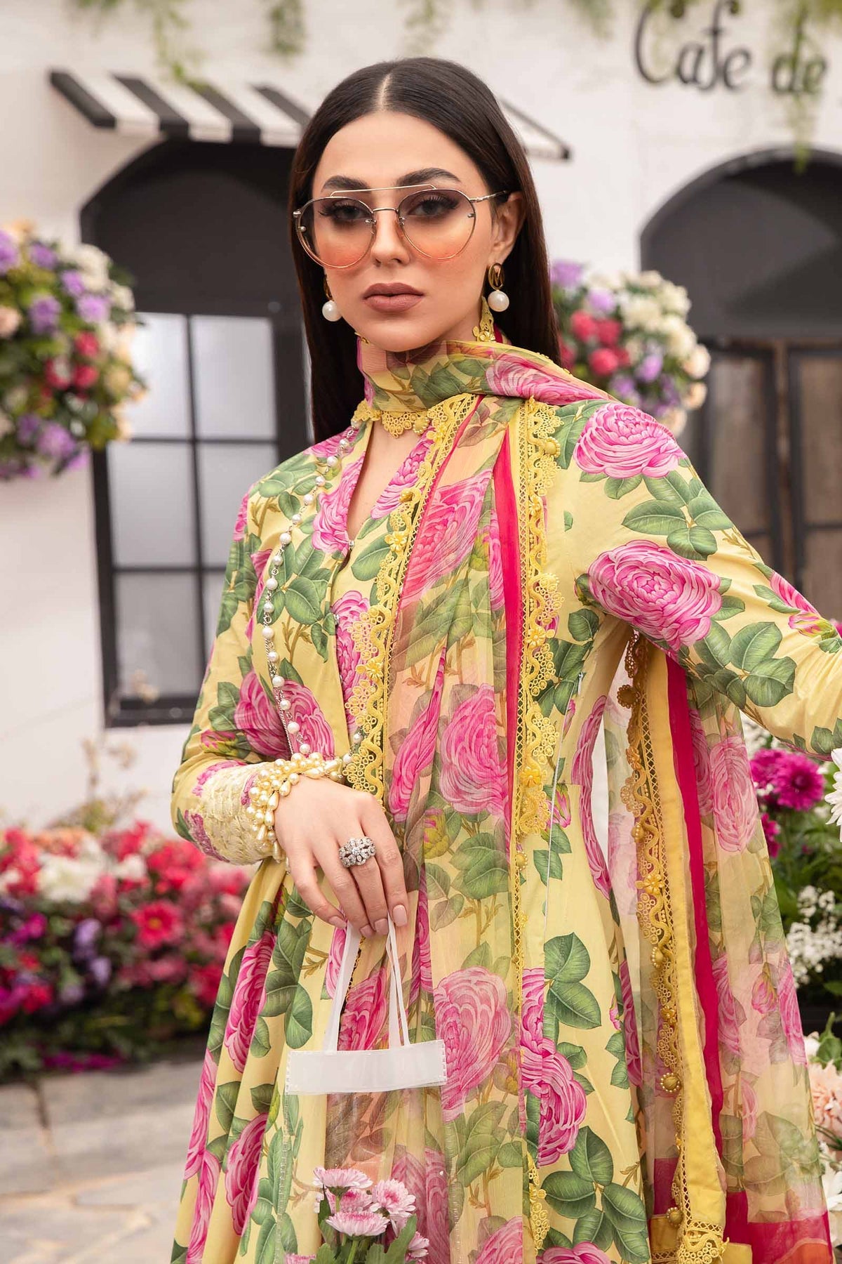 MARIA B M.Prints | Spring Summer Lawn Suits : 2024 | 3A