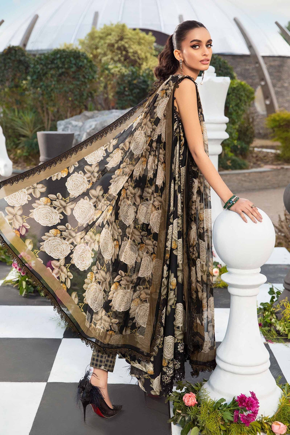 MARIA B M.Prints | Spring Summer Lawn Suits : 2024 | 3B