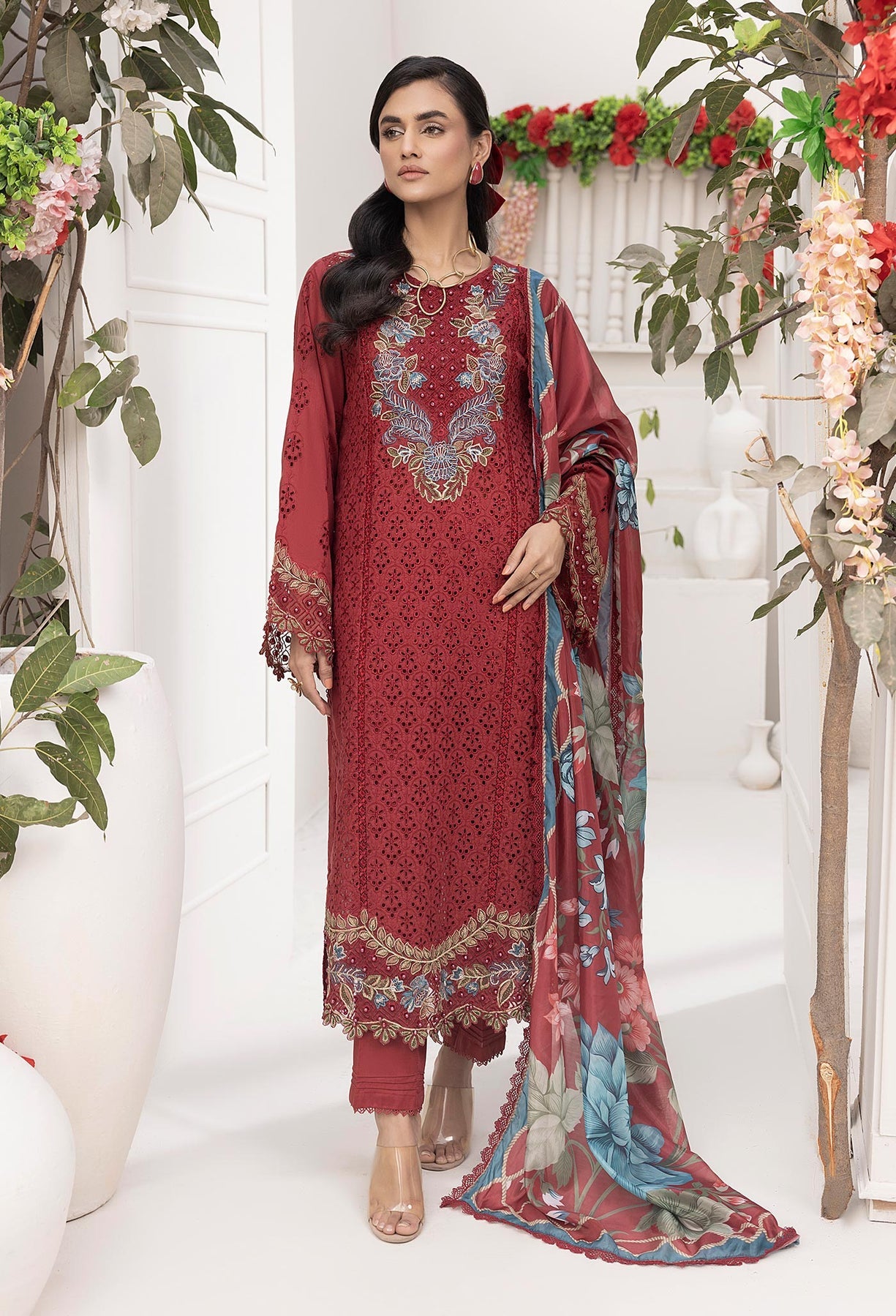 Adan’s libas Ezlyn unstitched lawn collection 2025 - Design 03