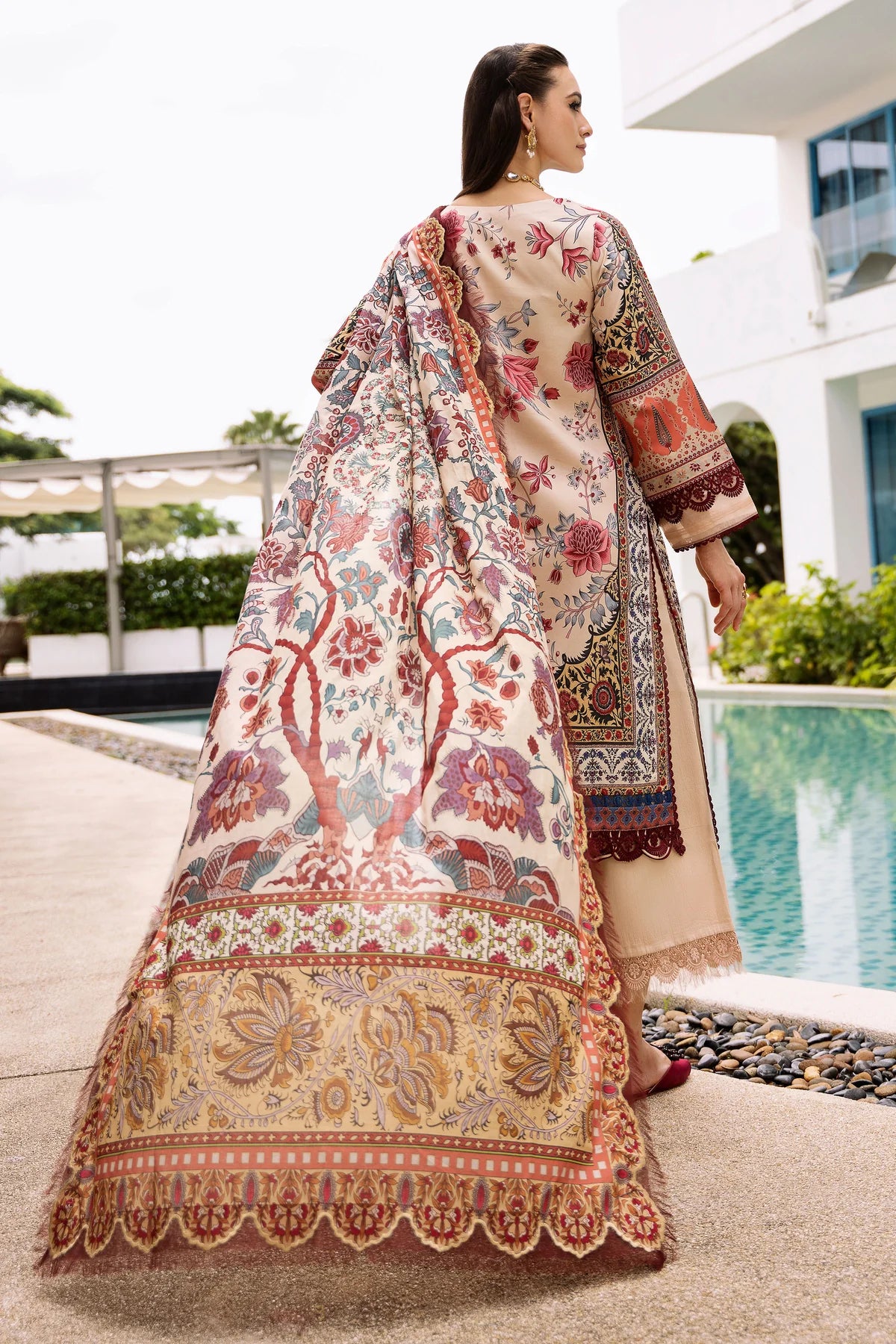 Jade urbane unstitched printed lawn suits - 20619A