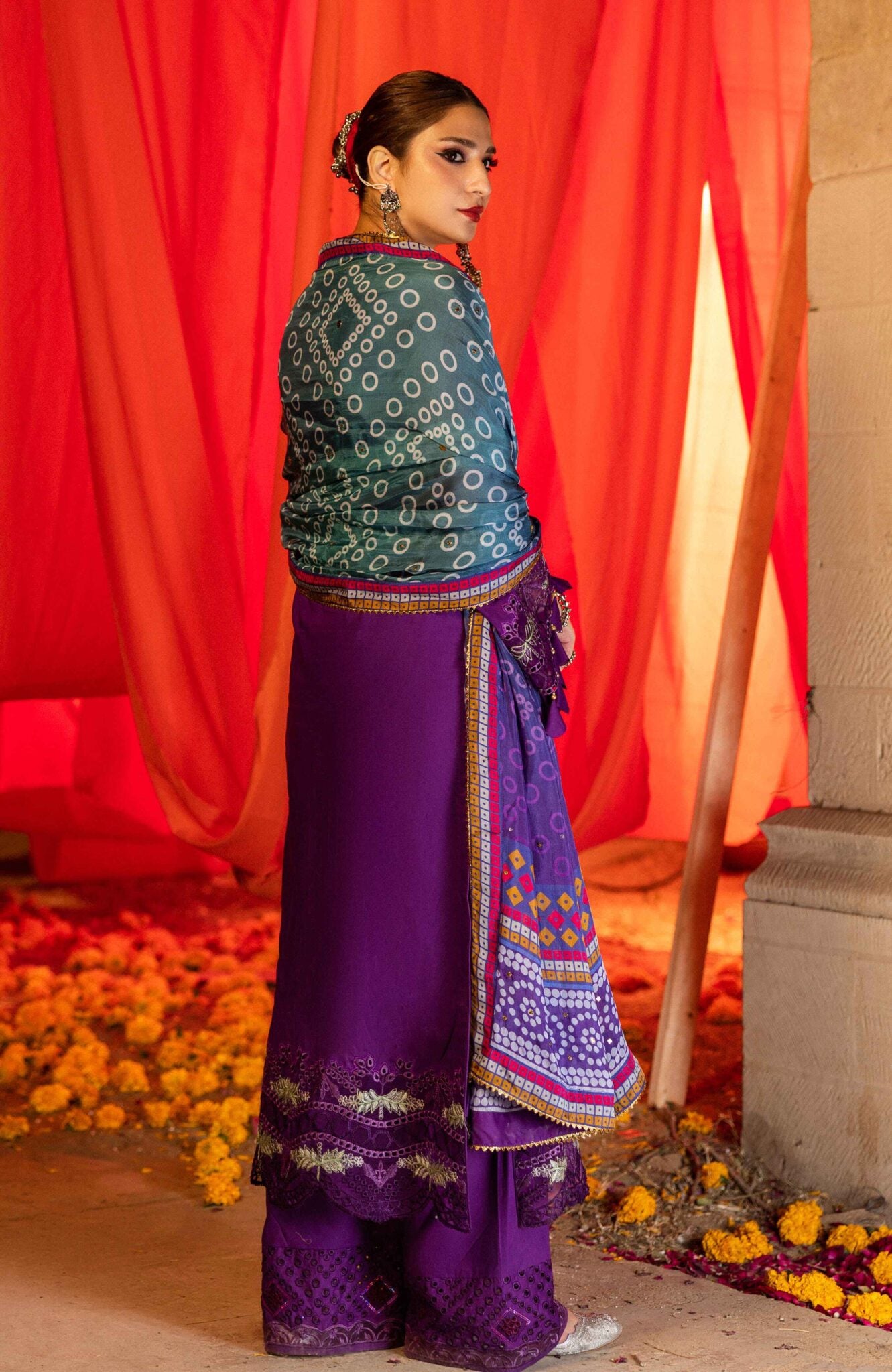 Bandhani unstitched lawn suits by Al zohaib collection 2025 - BTJ-25-09