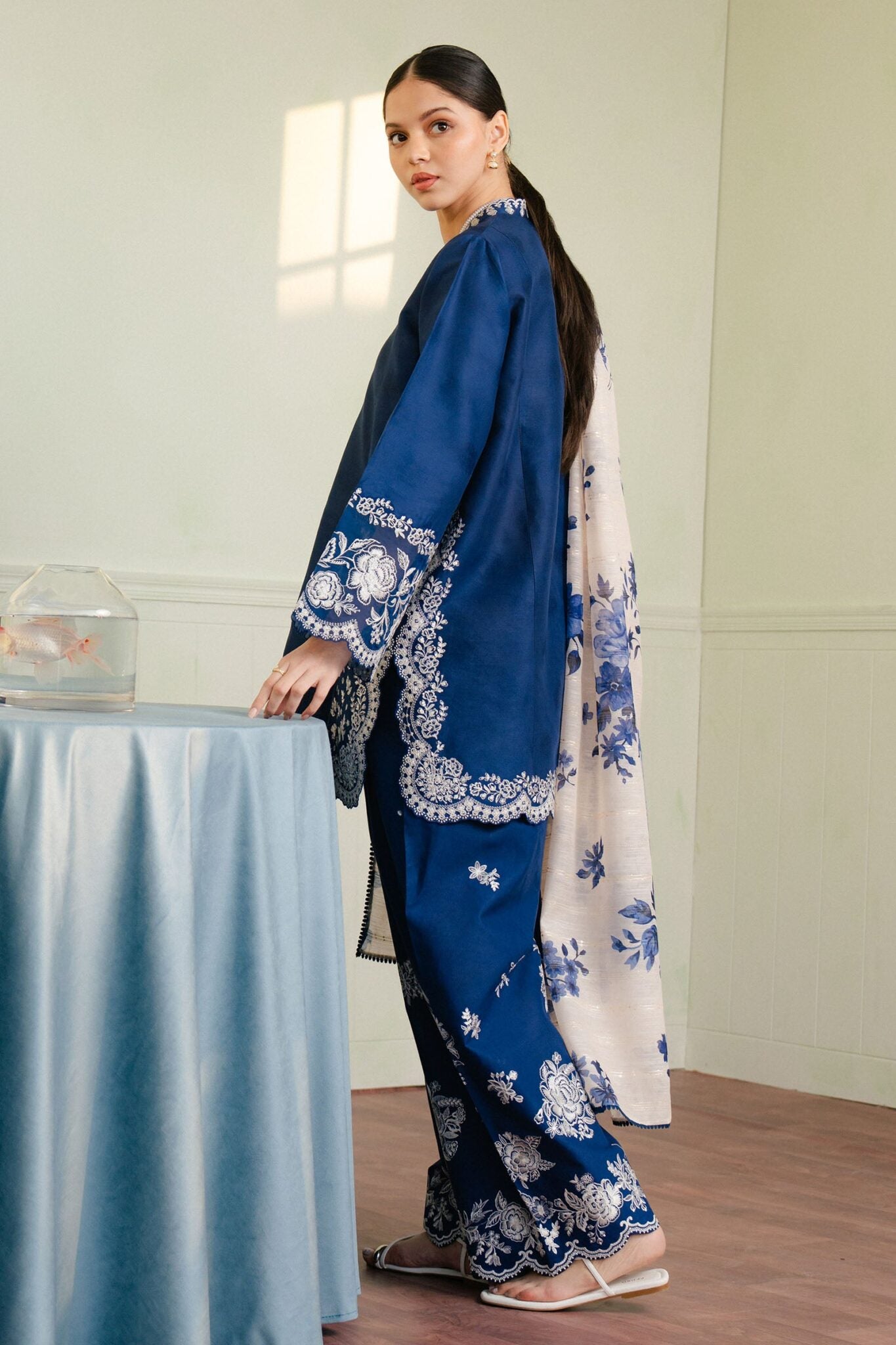 Coco by Zara Shahjahan Embroidered lawn suits 2025 - 8B