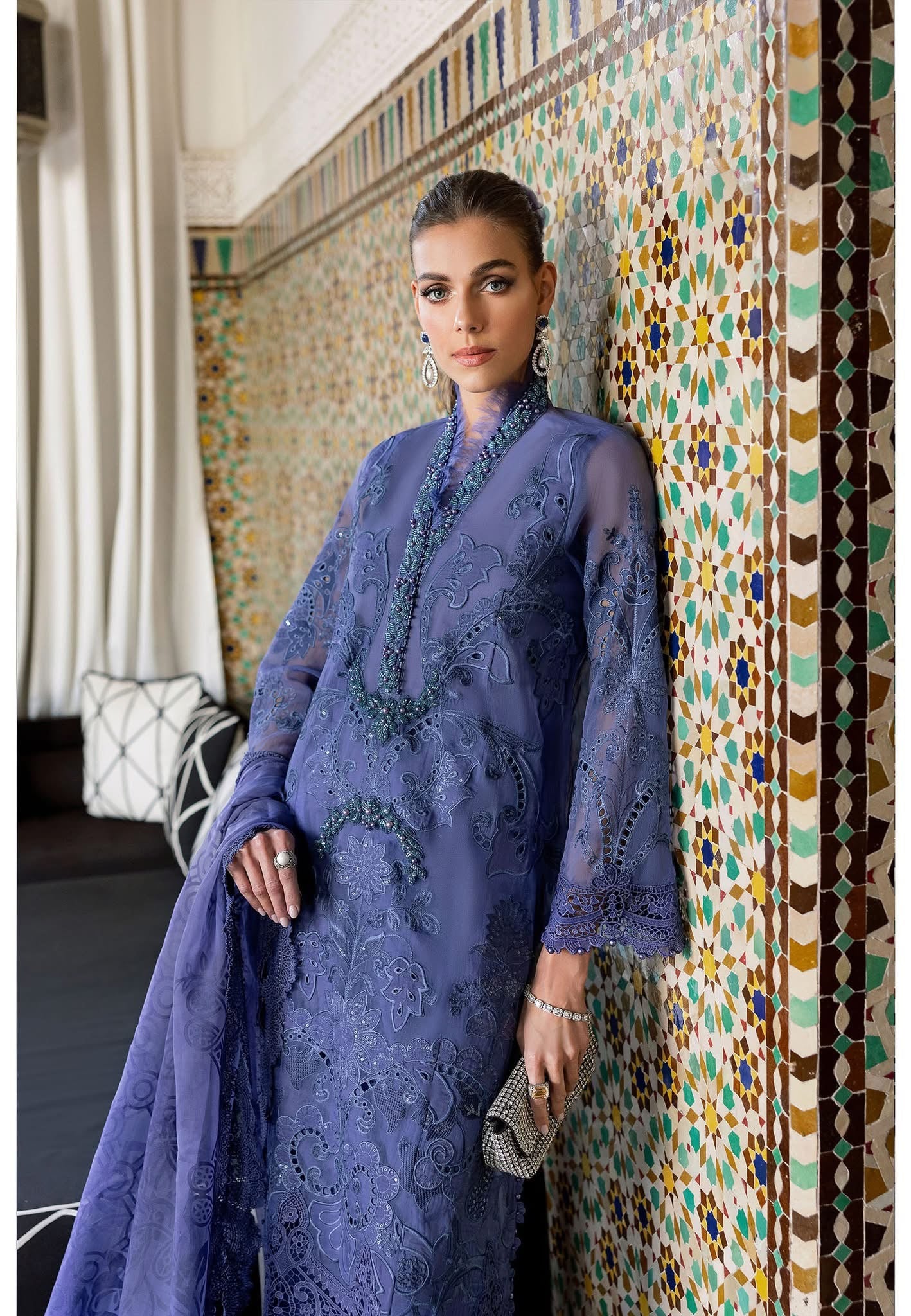 Maria B luxury lawn suits 2025 - 6B