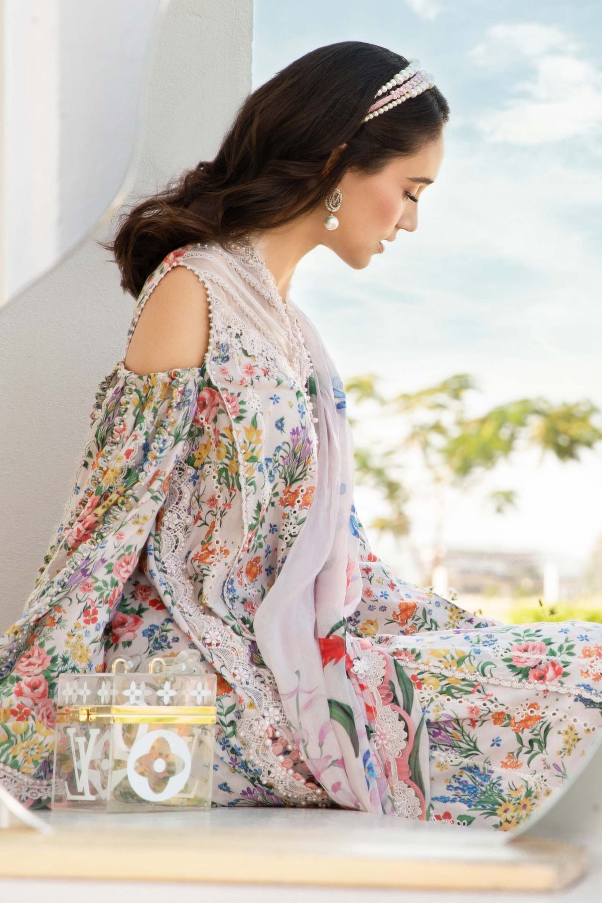 Maria B Mprints spring summer unstitched lawn suits 2025 | 7A
