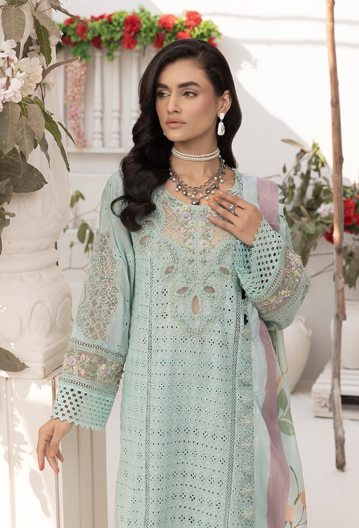 Adan’s libas Ezlyn unstitched lawn collection 2025 - Design 01