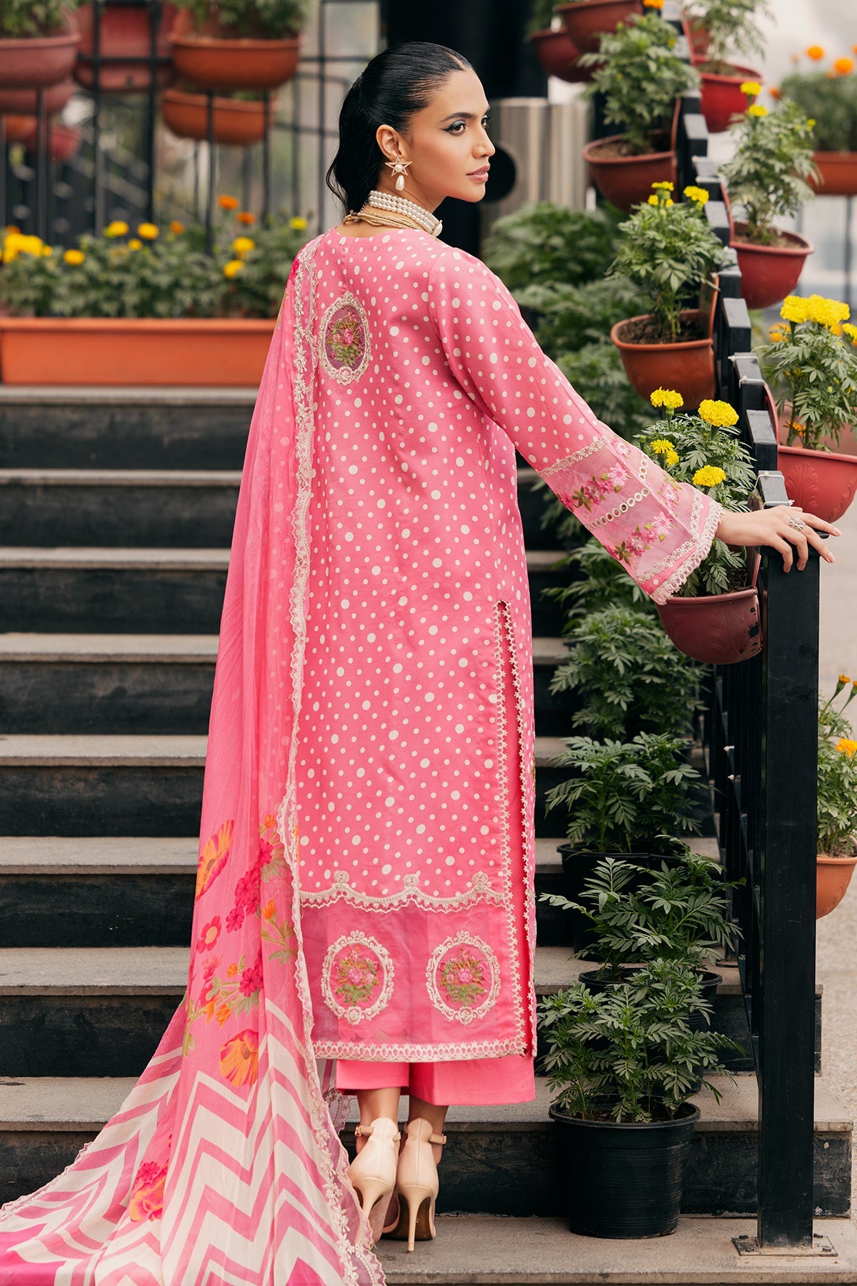 Charizma swissmiss embroidered Swiss voile unstitched lawn suits - CSM5-03