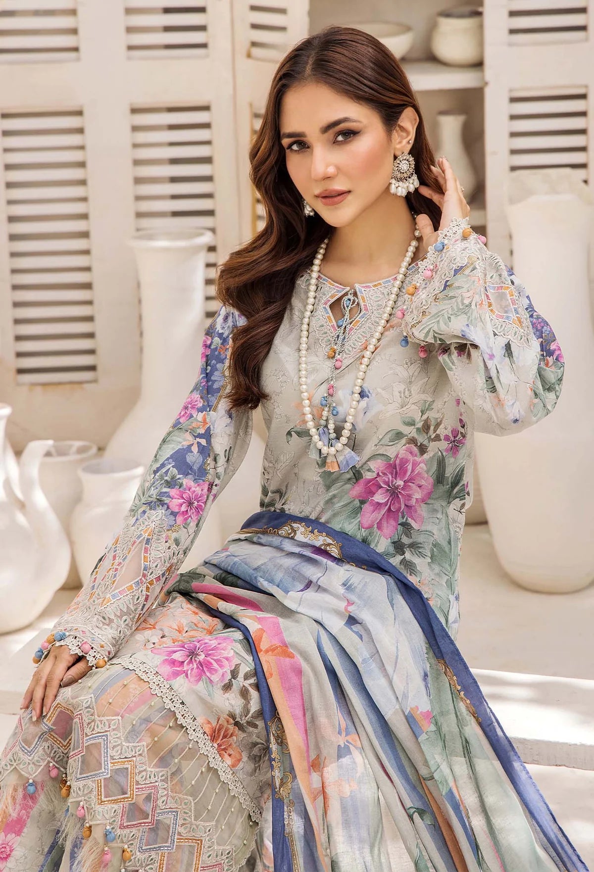 Adan libas prints unstitched lawn suits 2025 - 1104
