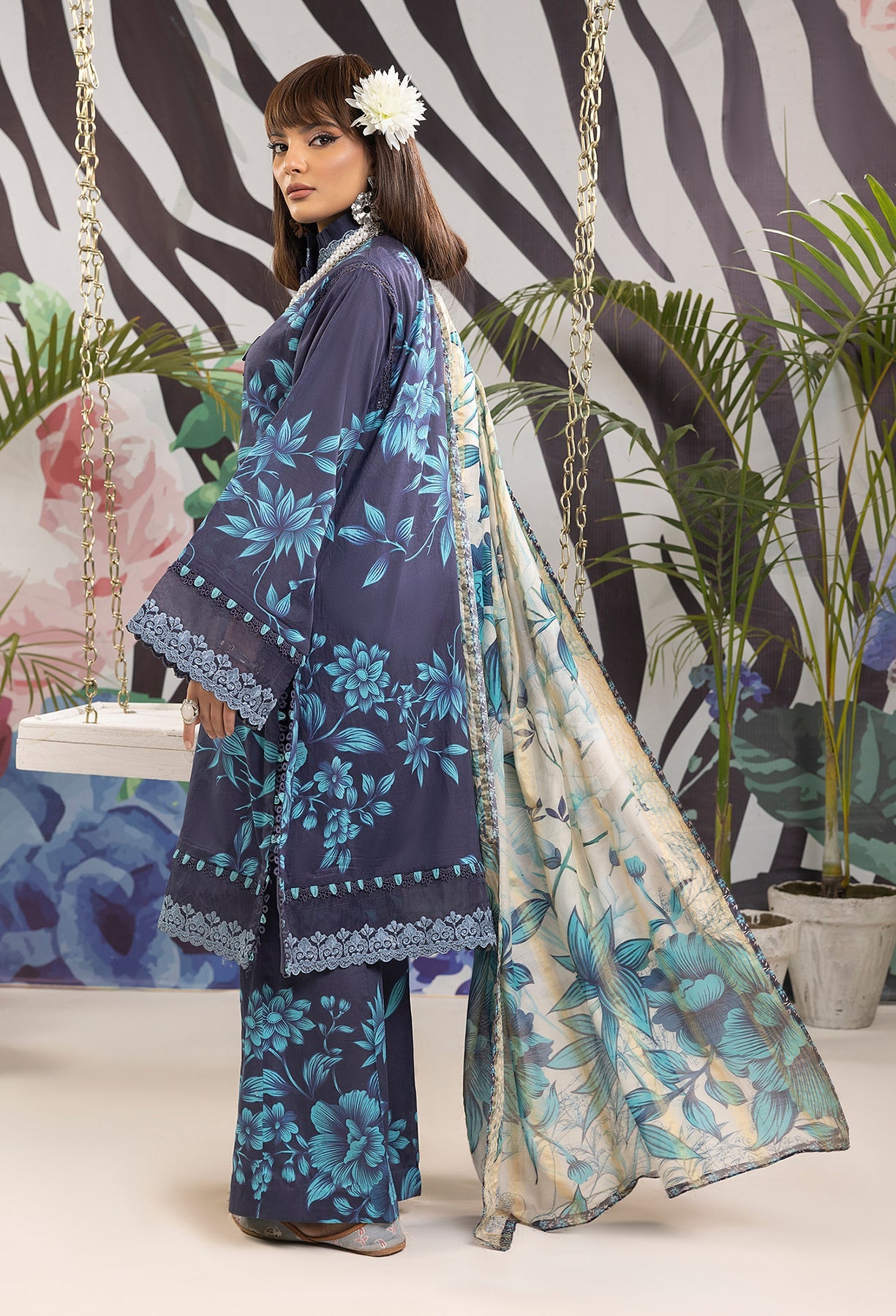 Adan's Prints Lawn Suits by Nazia Noor | 2024 - Print 5503 (SS-5140)