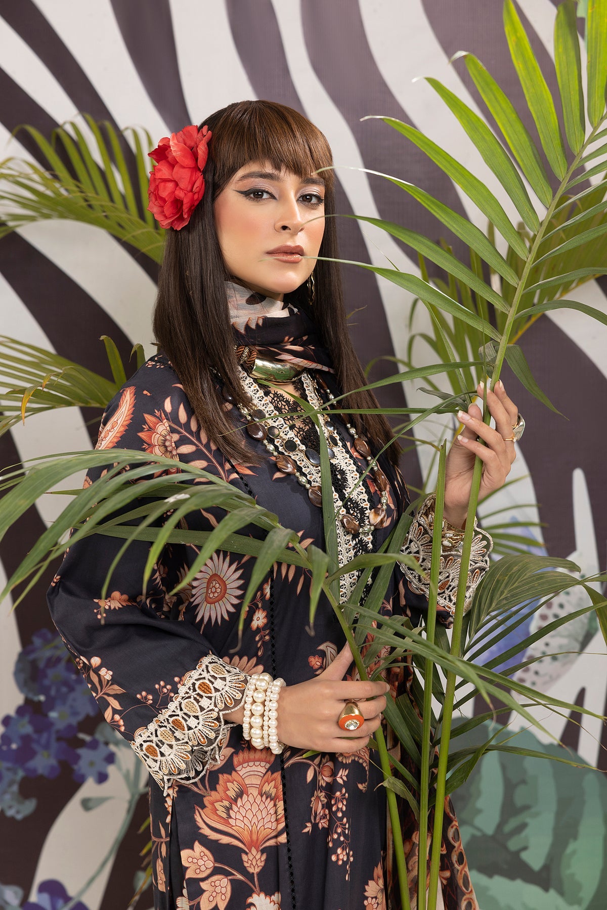 Adan's Prints Lawn Suits by Nazia Noor | 2024 - Print 5507 (SS-5141)