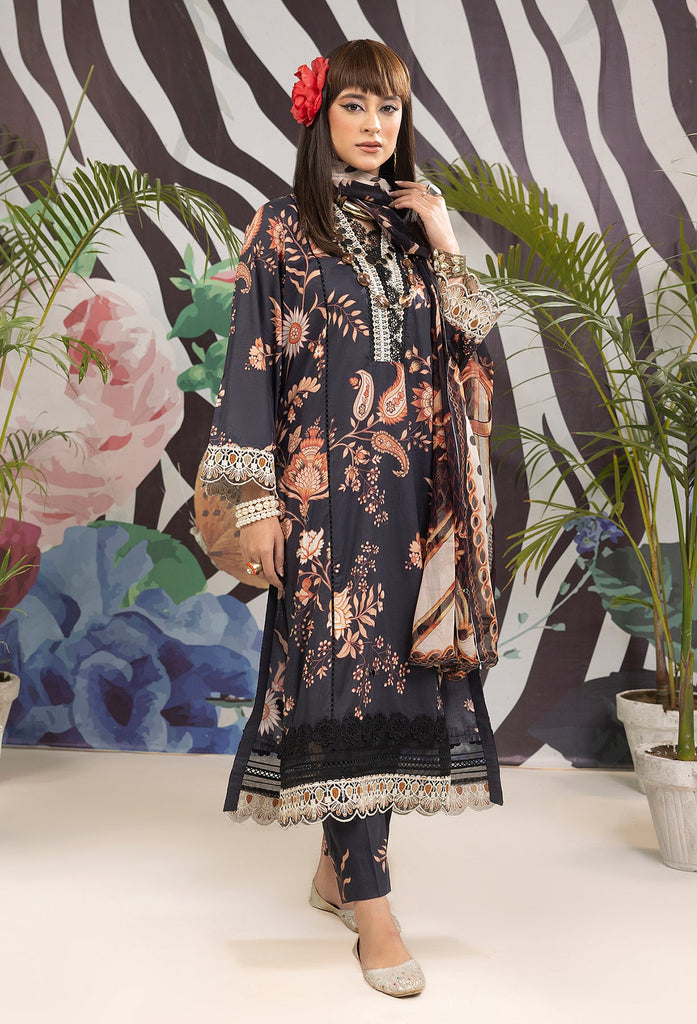 Adan's Prints Lawn Suits by Nazia Noor | 2024 - Print 5507 (SS-5141)