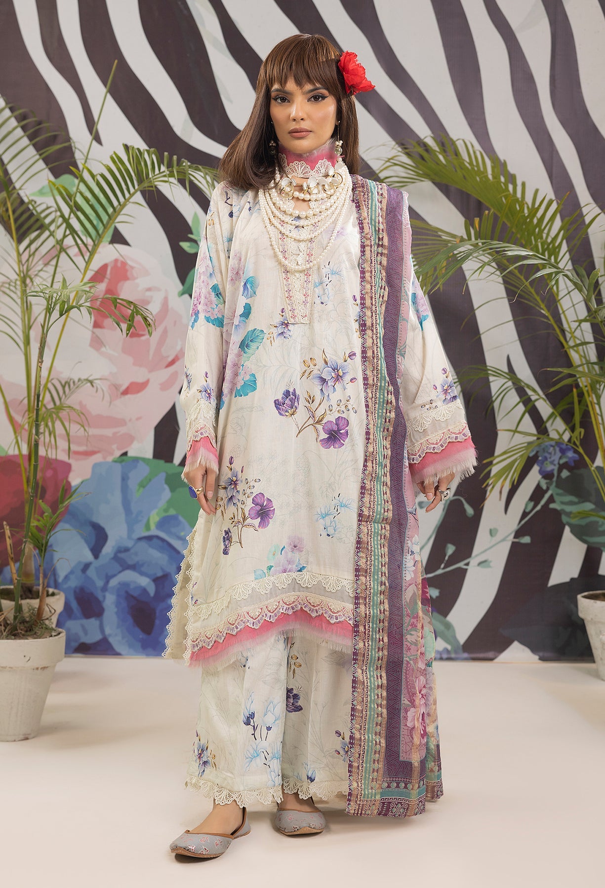 Adan's Prints Lawn Suits by Nazia Noor | 2024 - Print 5508