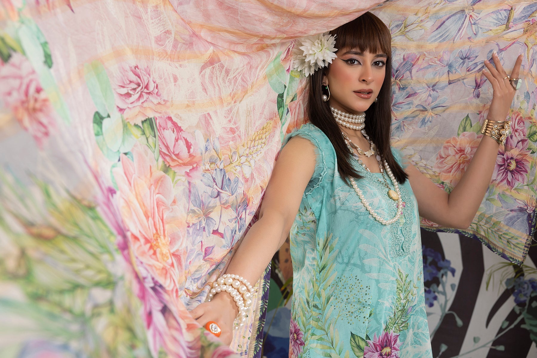 Adan's Prints Lawn Suits by Nazia Noor | 2024 - Print 5509