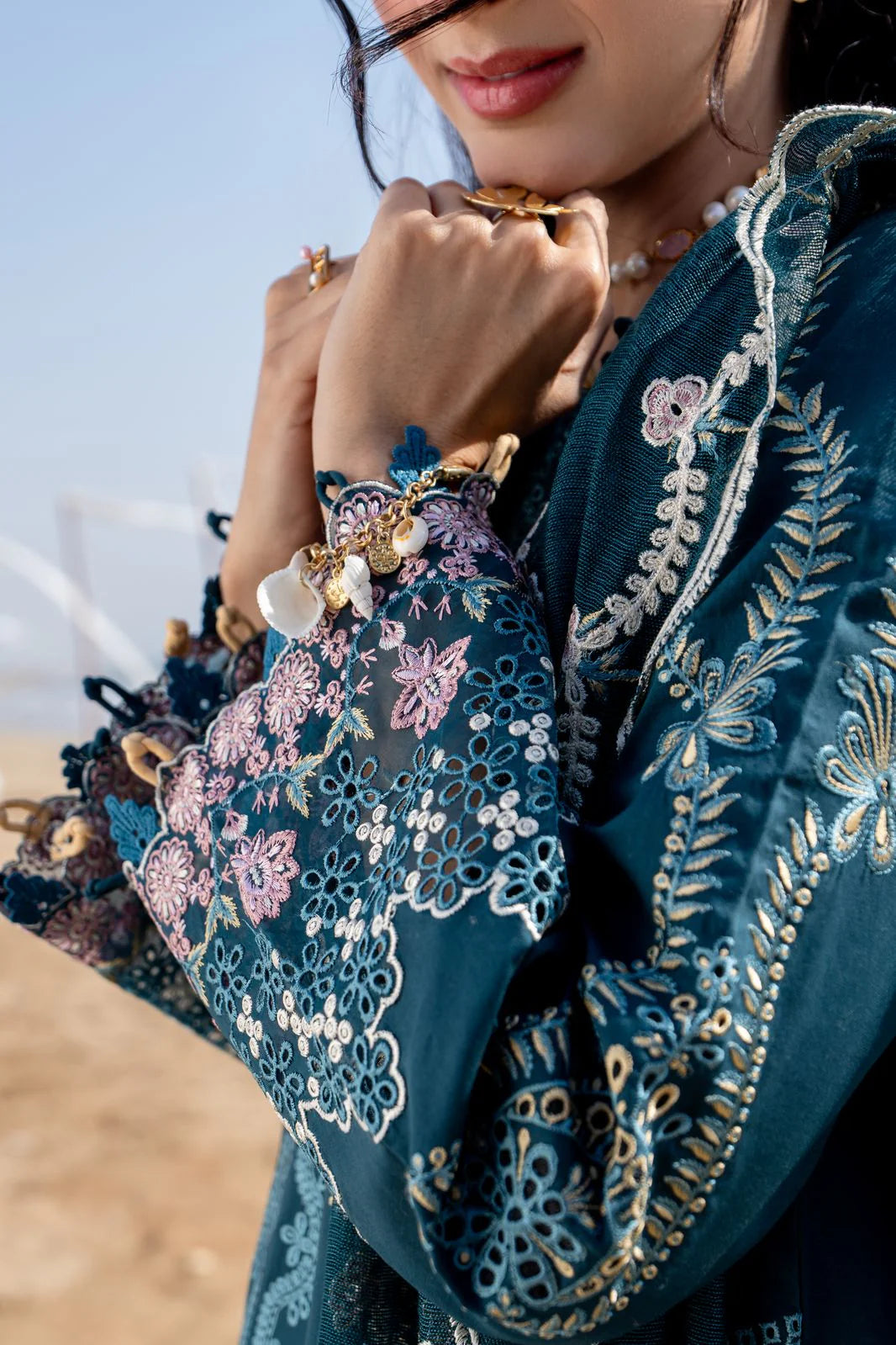 Saagar by aabyaan luxury festive unstitched lawn suits 2025 |Ishana - AS-06