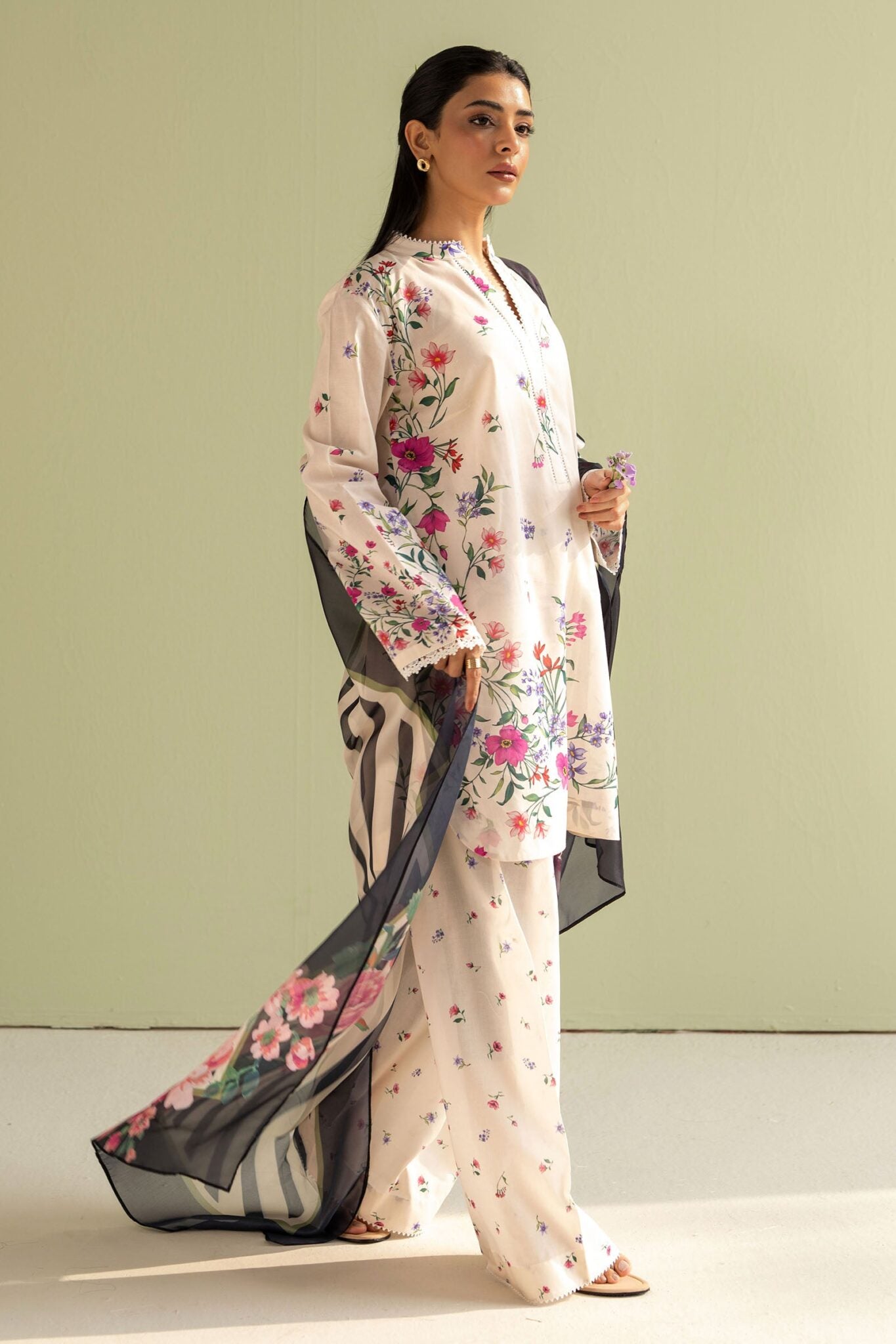 Coco prints unstitched lawn suits by Zara Shahjahan 2025| Reena - 4B