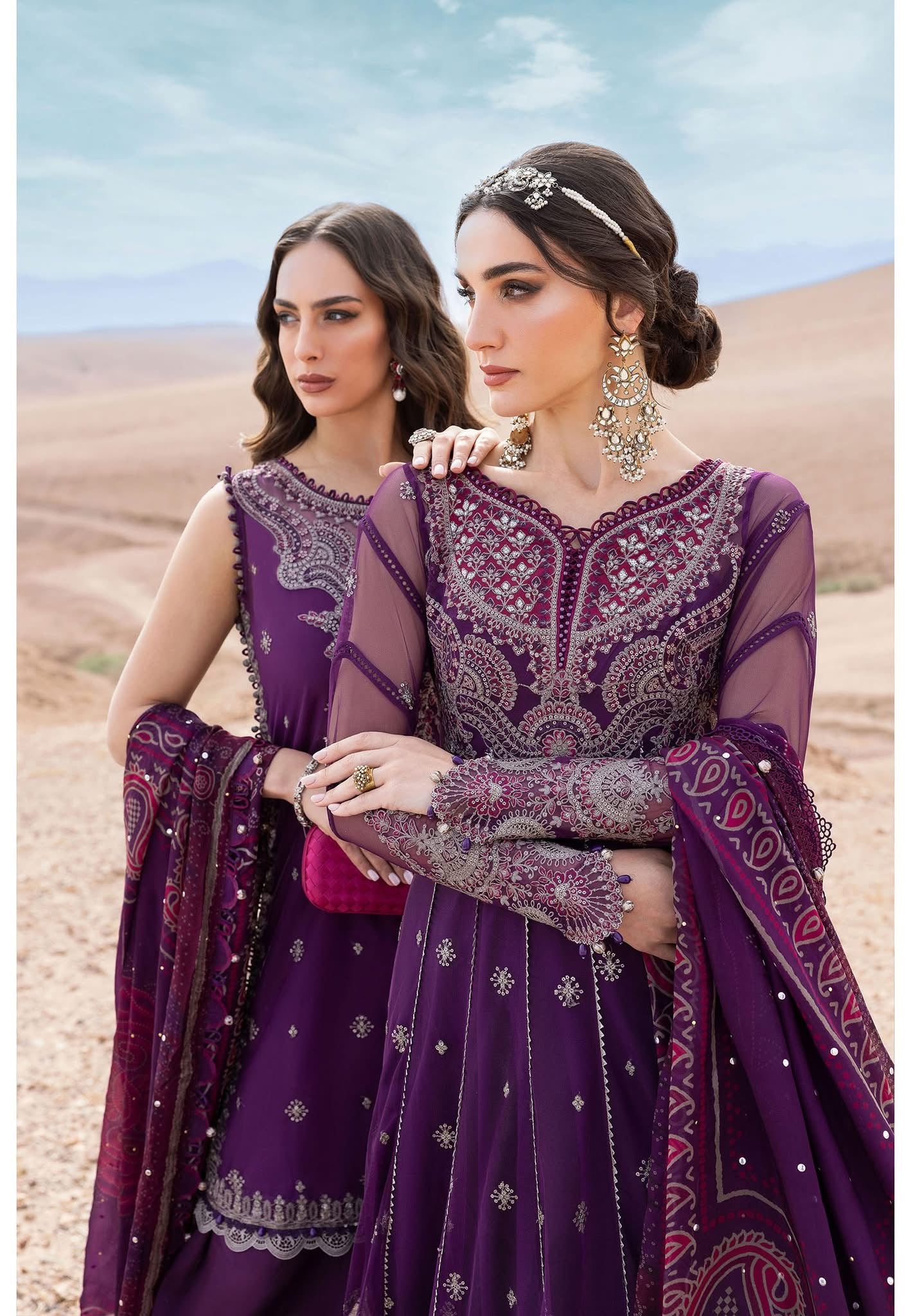 Maria B luxury lawn suits 2025 - 7B