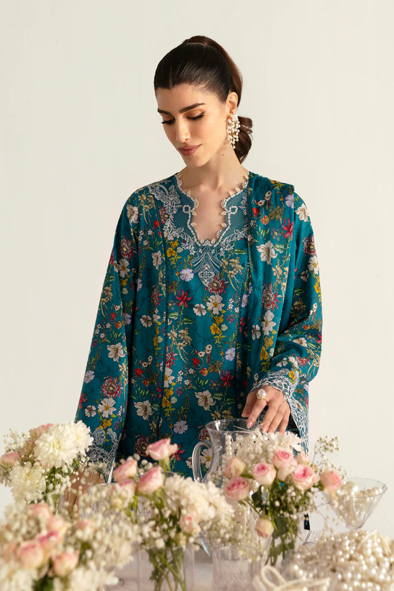 Qalamkar Qprints unstitched lawn suits - 2025 - Faha